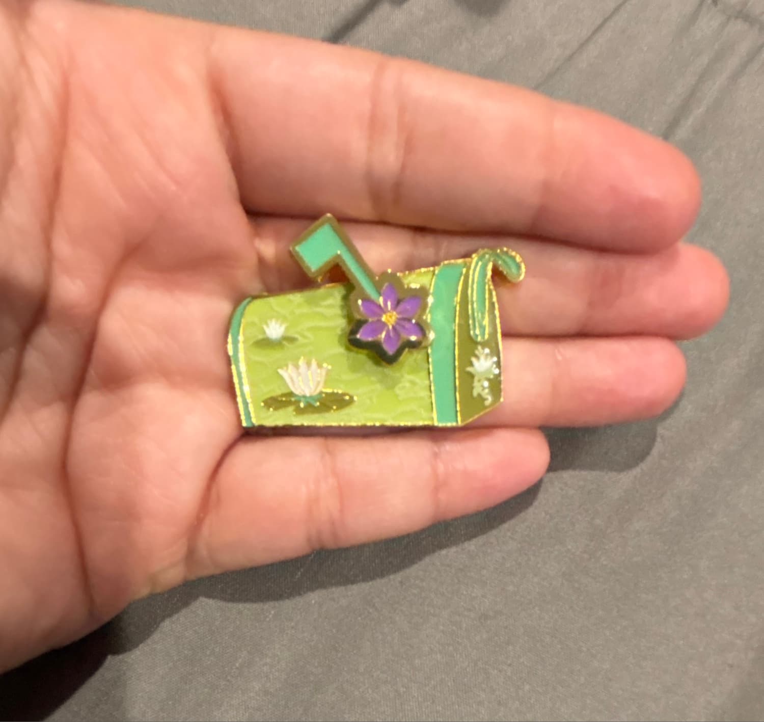 Tiana Princess Mailbox Moving Enamel Pin