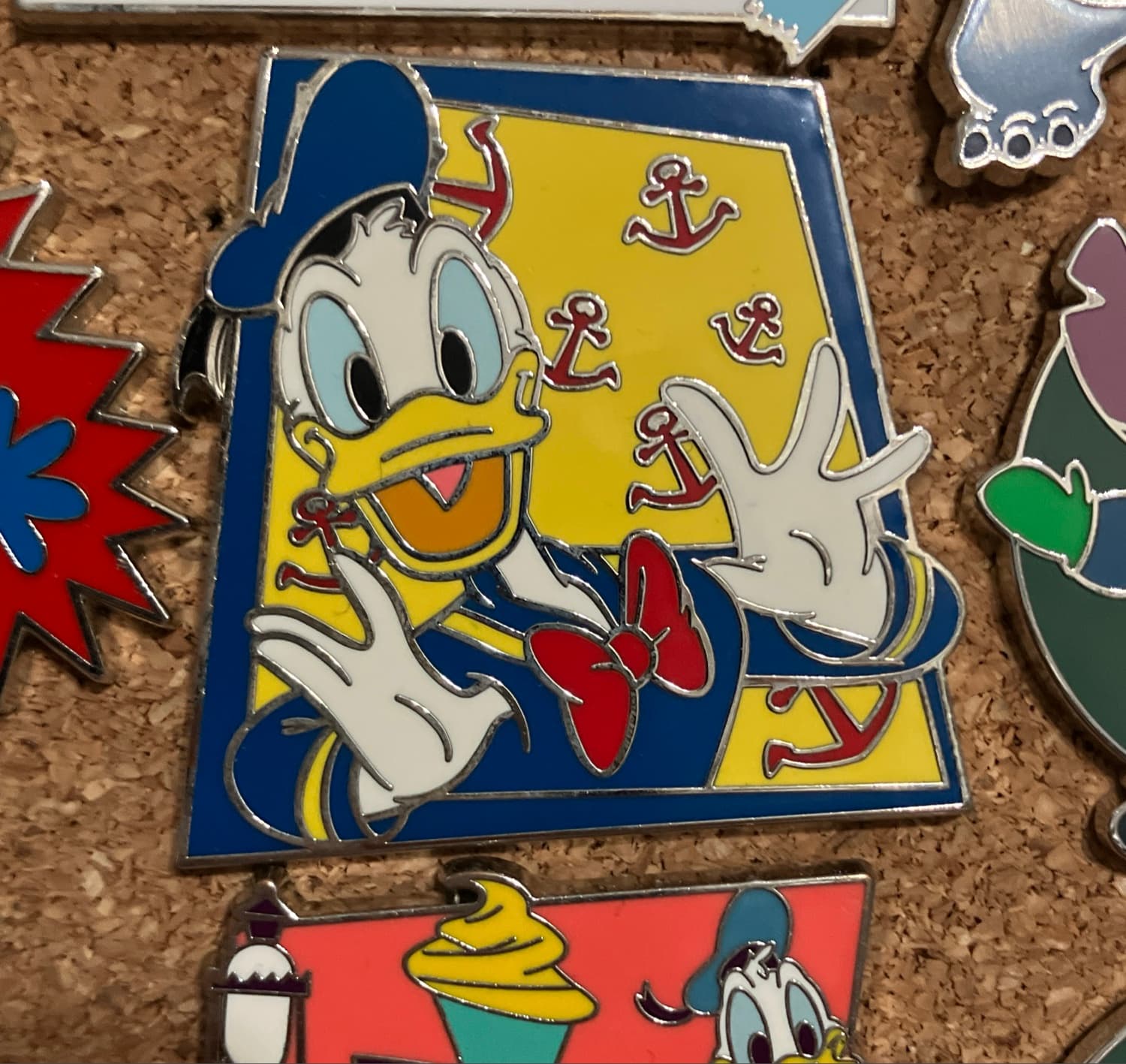 Donald Duck Pin with Anchors