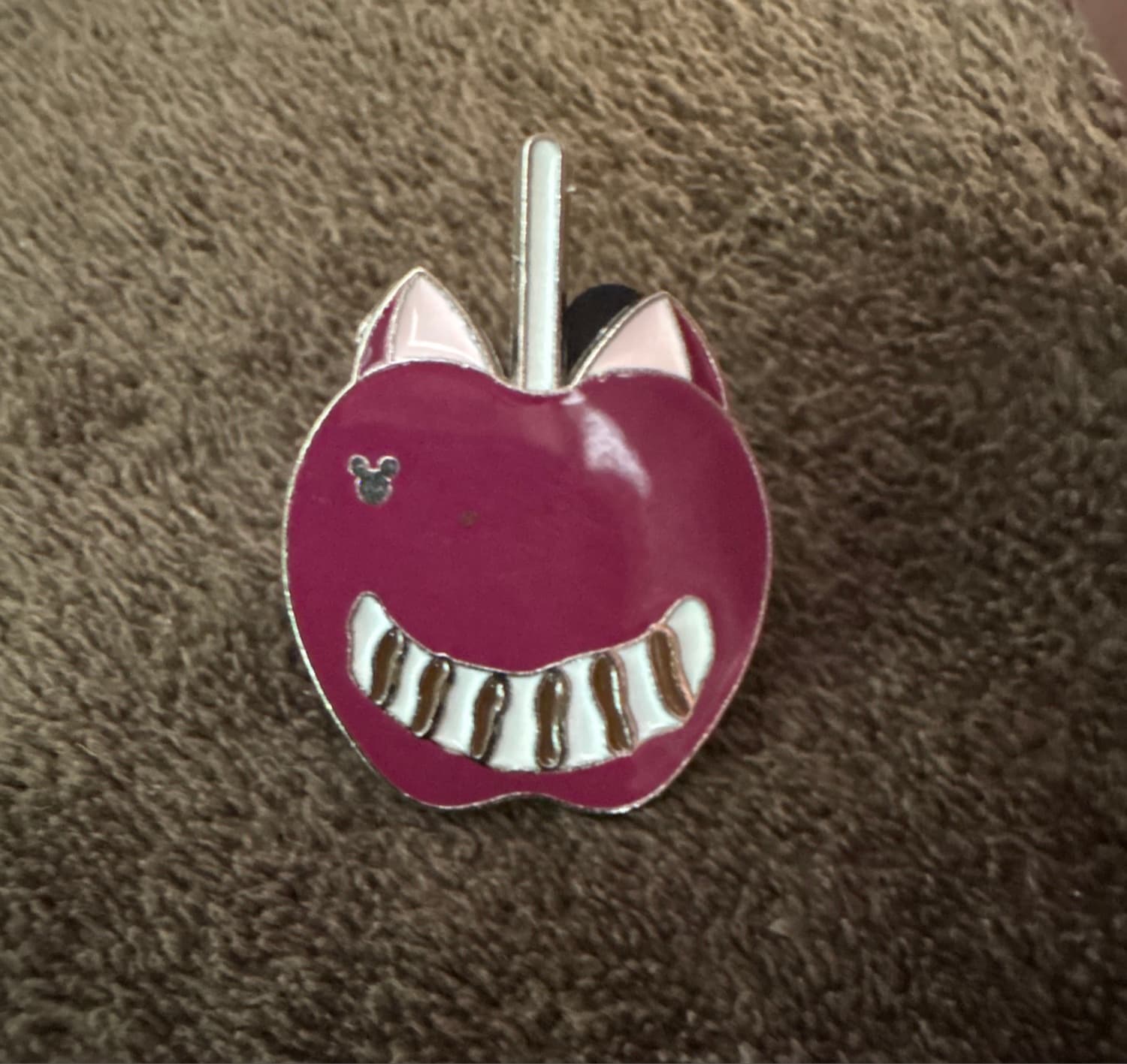 Cheshire Cat Candy Apple Hidden Mickey Pin