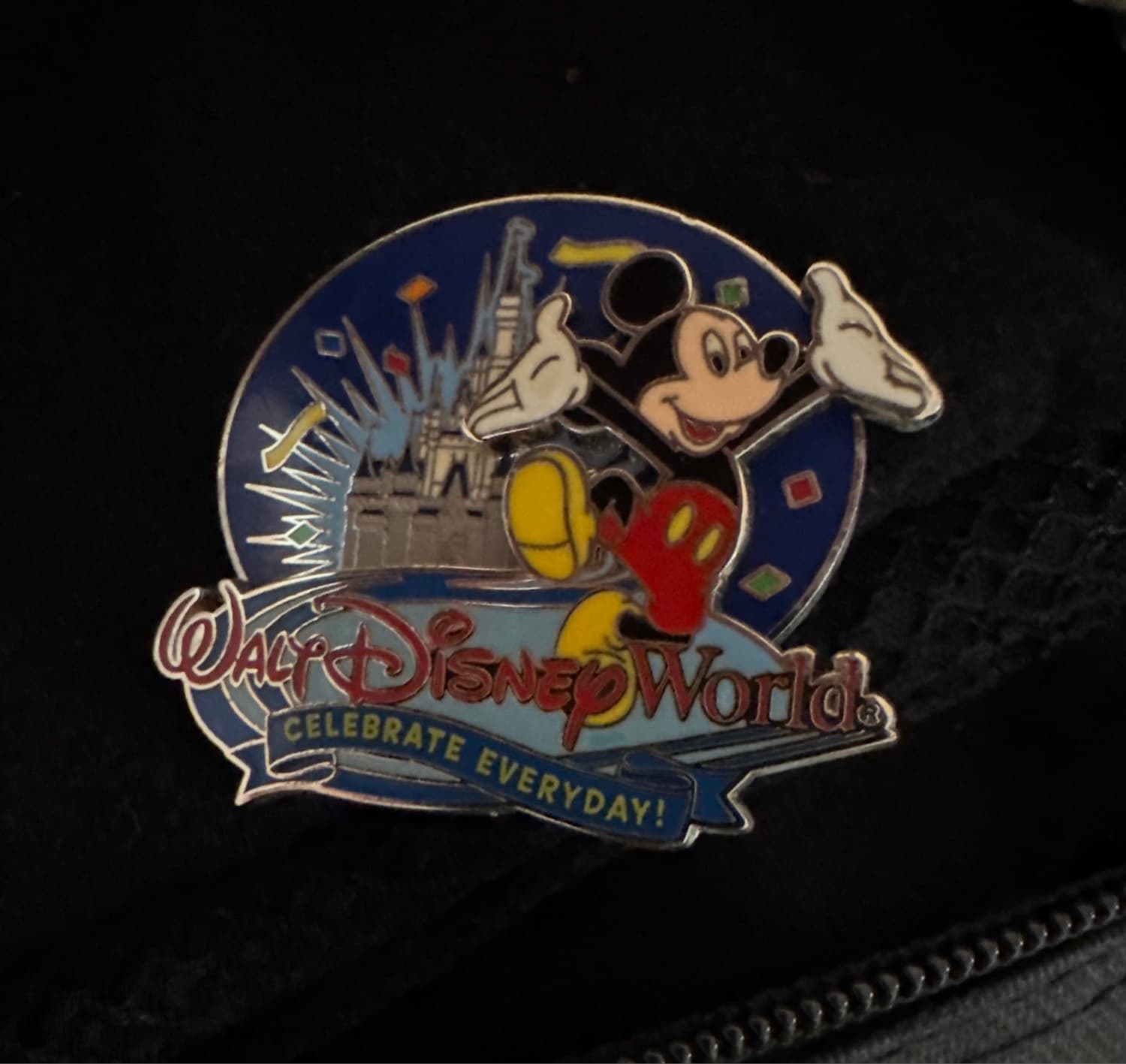 Walt Disney World Celebrate Everyday Mickey Mouse and Cinderella Castle Pin front