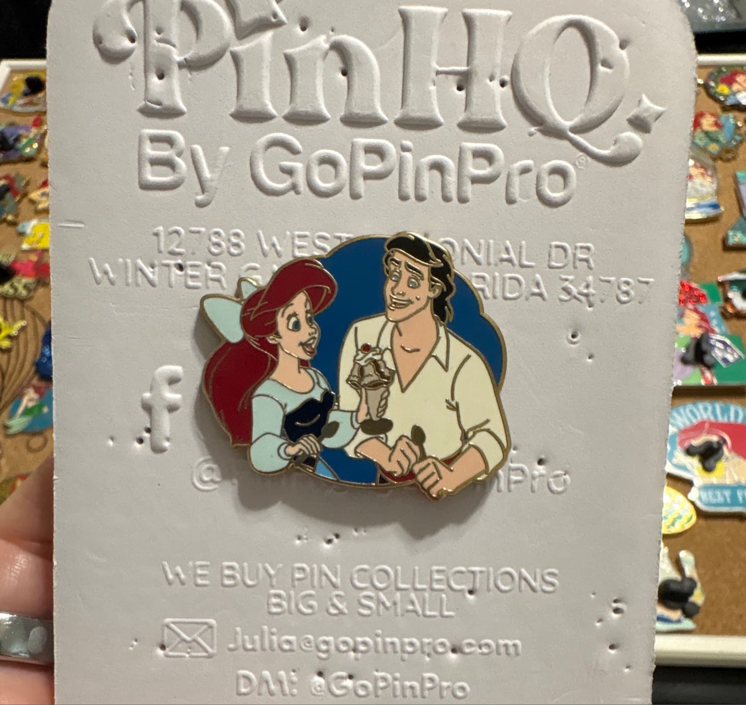 Ariel & Eric (PTD) Pin Trader's Delight Series Disney Studio Store Hollywood / Soda Fountain