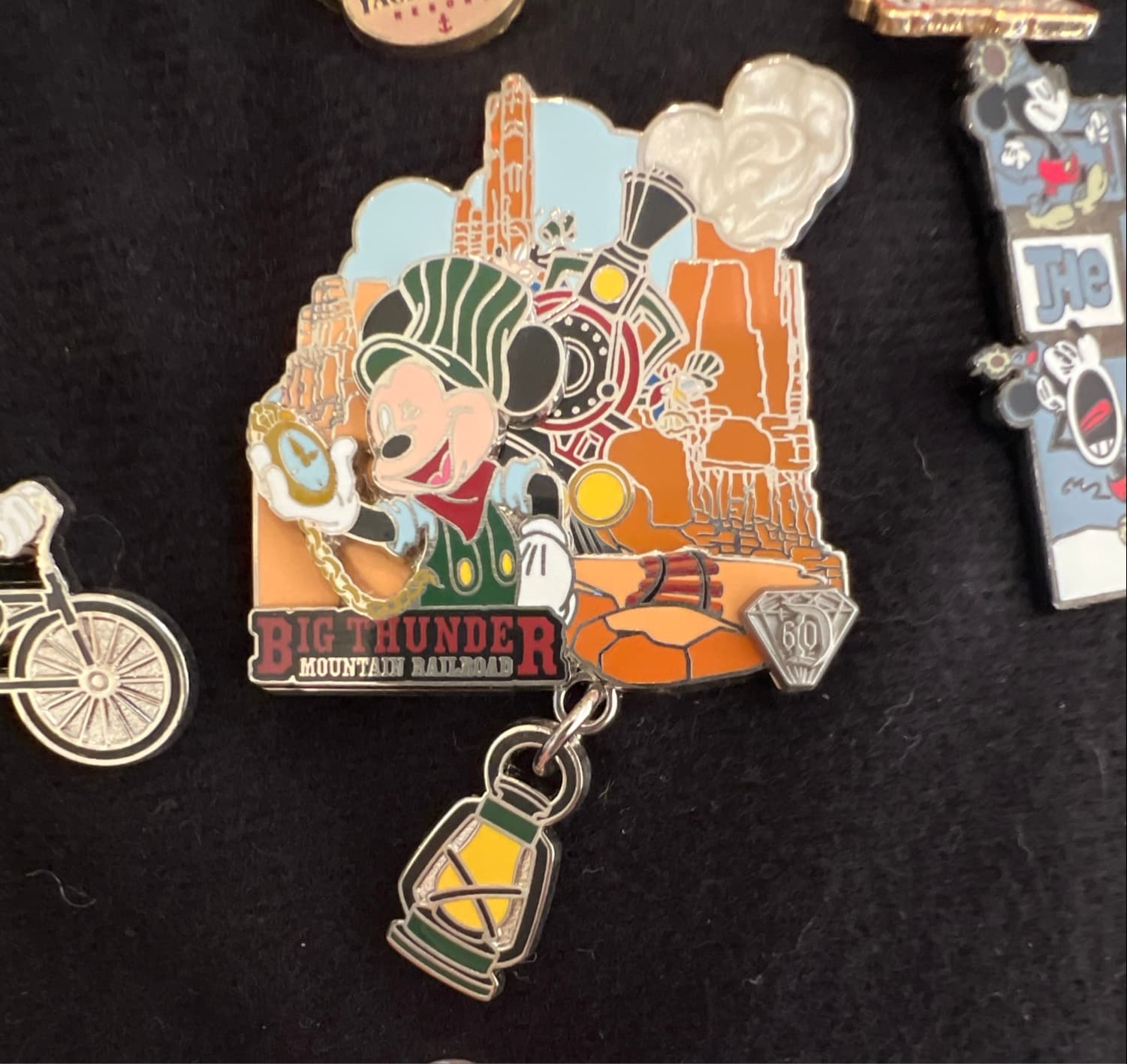 Mickey- Big Thunder Mountain Railroad - Diamond Decades-Disneyland Resort Pin-LE