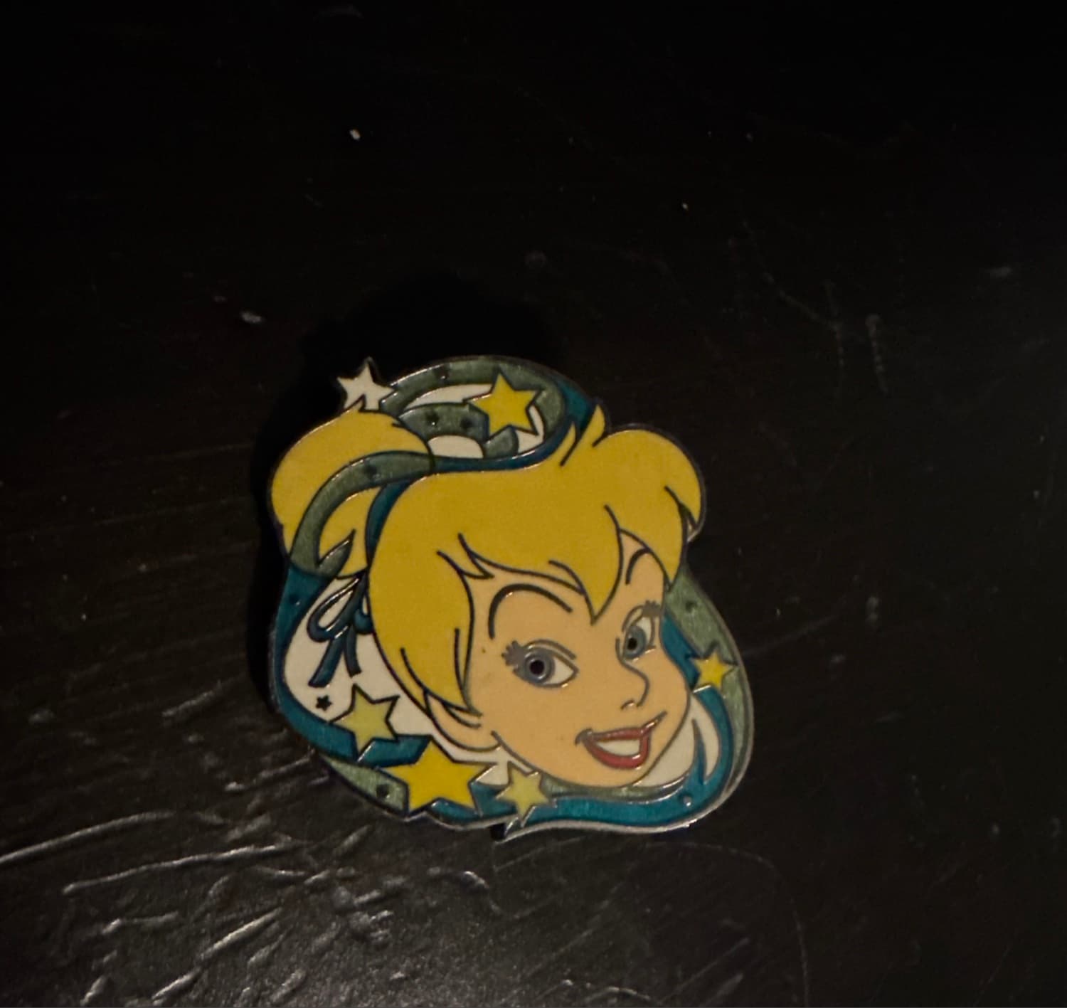 Tinker Bell Head With Stars and Swirls Disney Parks Pin Trading