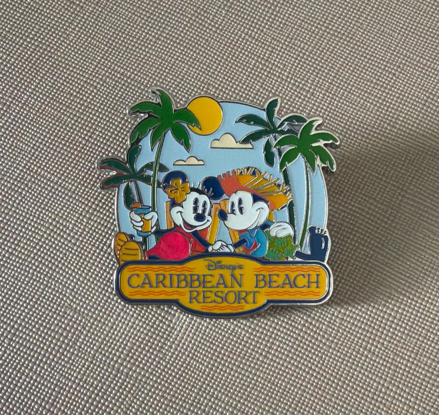 Mickey and Minnie at Disney's Caribbean Beach Resort Pin