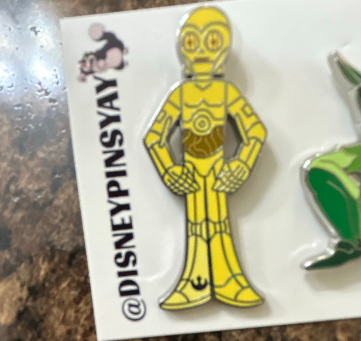 DLR C-3PO Yellow Color Story Hidden Mickey 2025 Wave B Pin