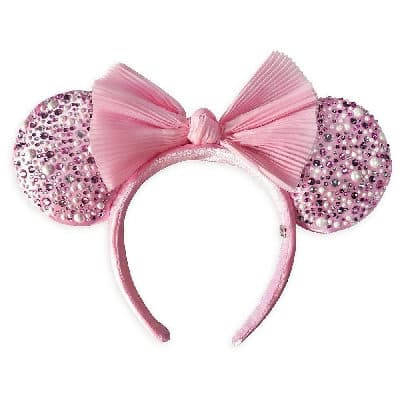 Pink Pleated Bow Rhinestone Baublebar Minnie Ears