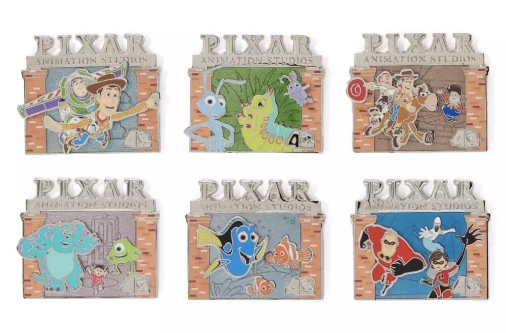 Pixar Animation Studios 40 Years Pin Box Set 1 front