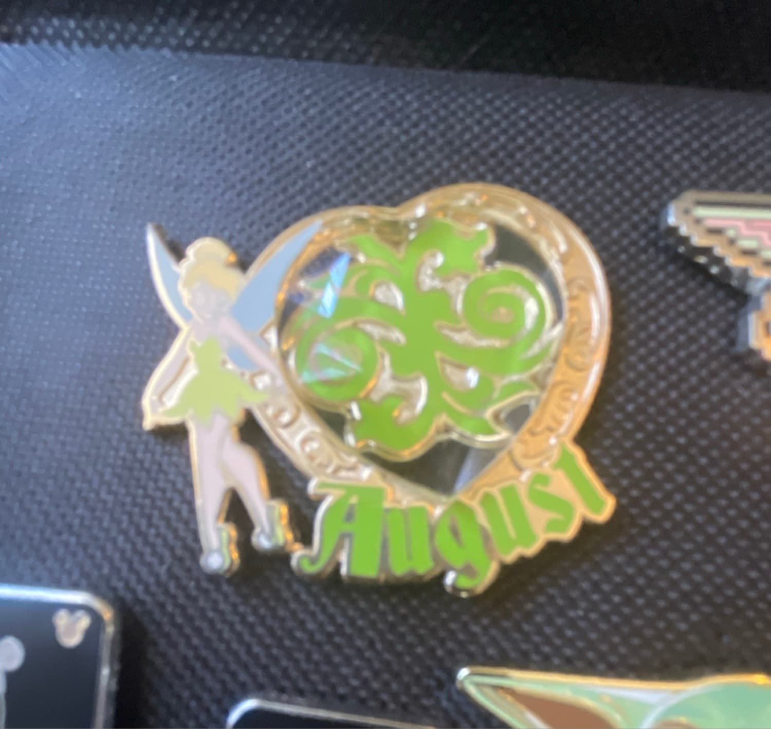 Tinker Bell August Birthstone Pin