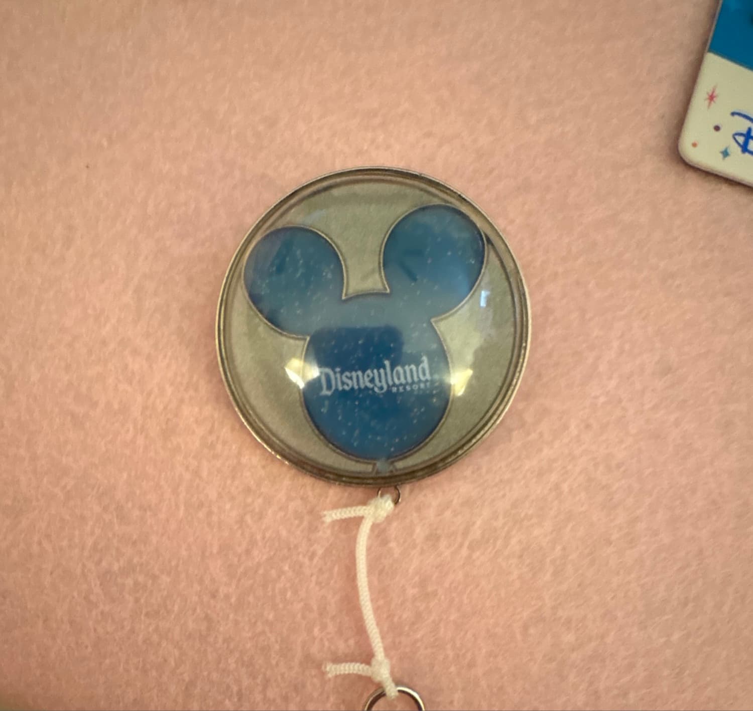 Disneyland Resort Mickey Mouse Icon Blue Glitter Pin
