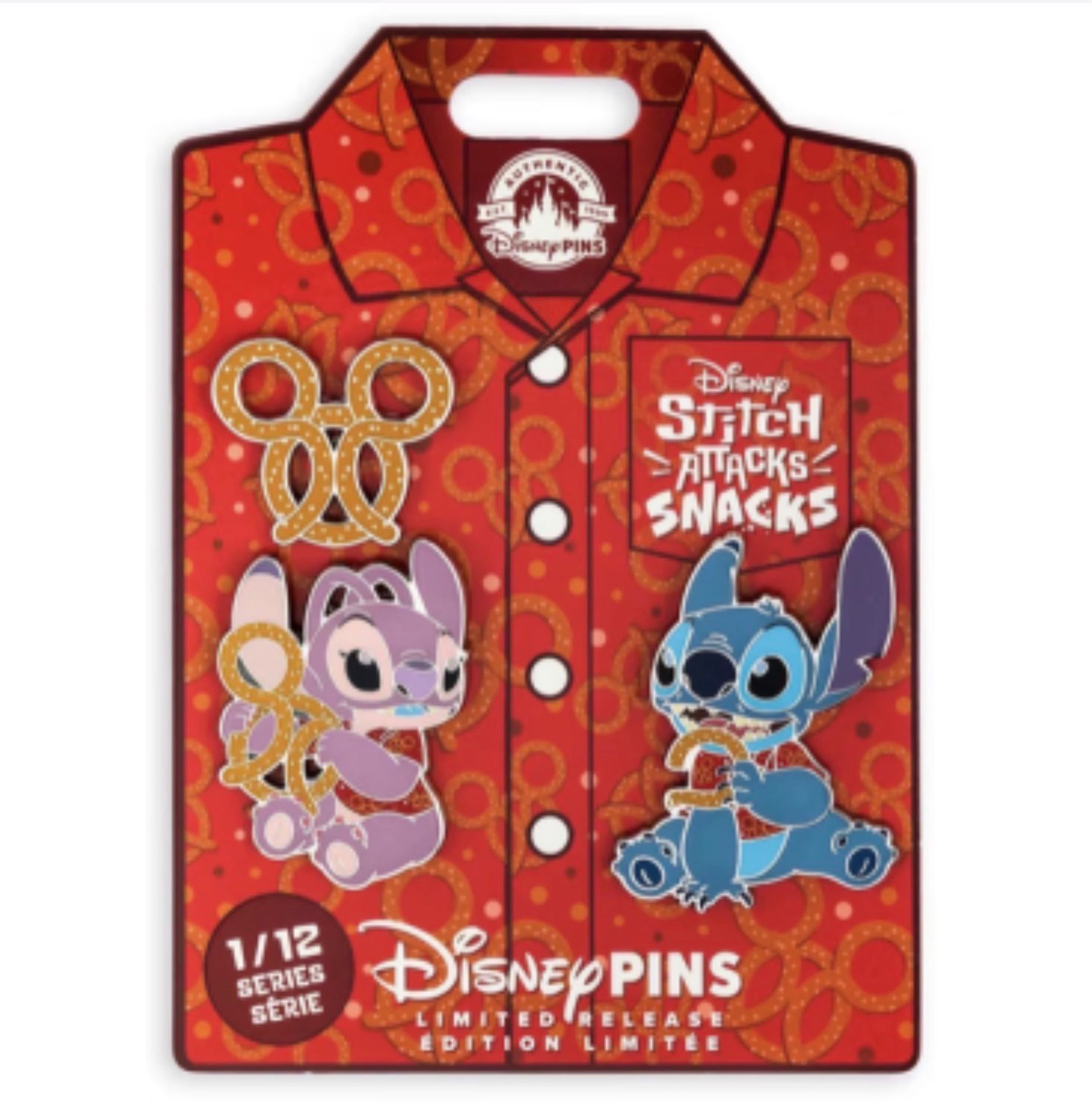 Stitch and Angel with Pretzel Set - January front