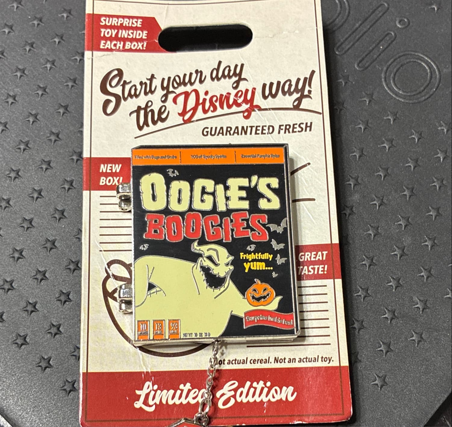 Oogie's Boogie's – The Nightmare Before Christmas Cereal Box Pin front