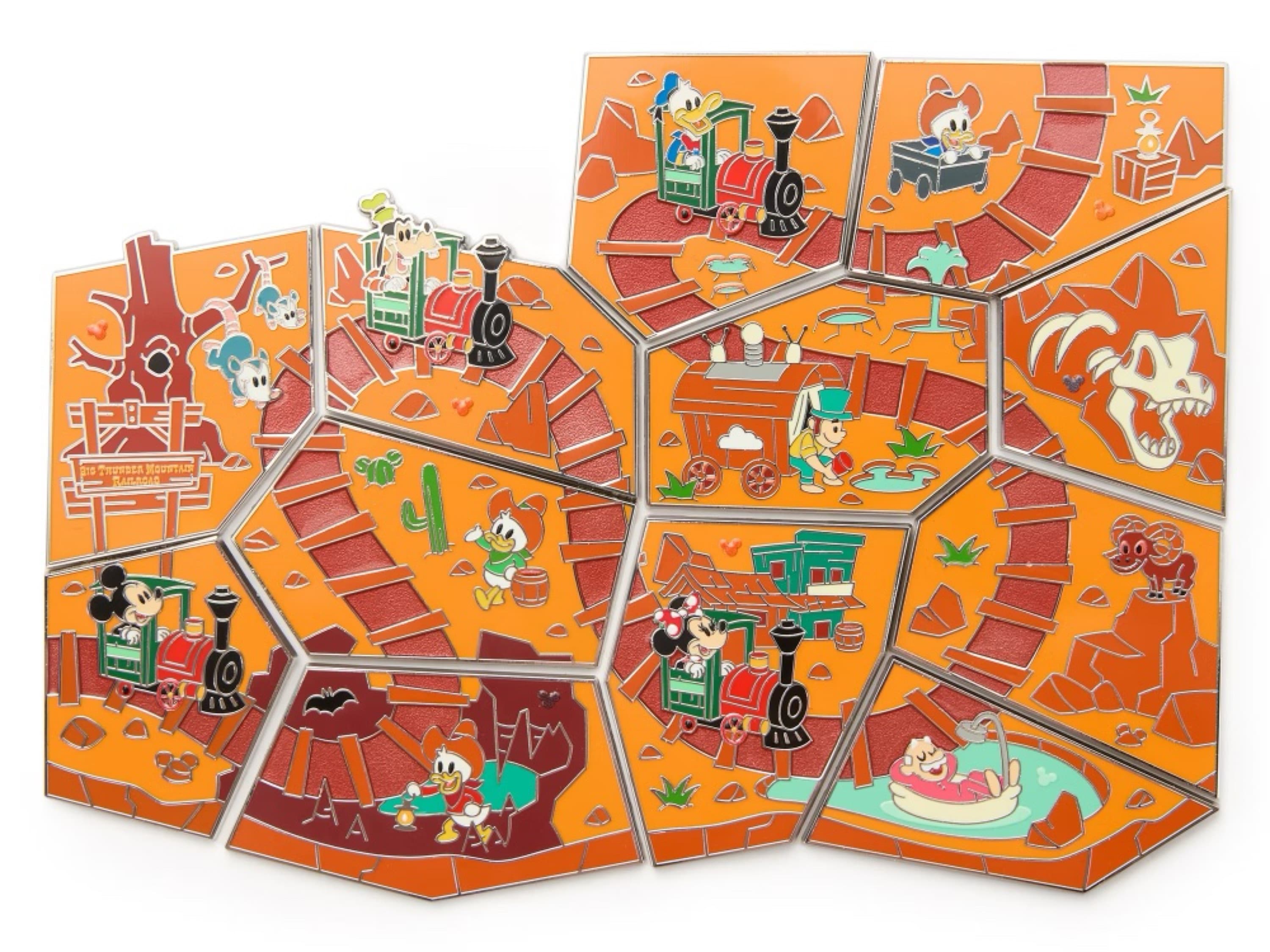WDW Big Thunder Mountain Railroad Attraction Map Puzzle Complete Set