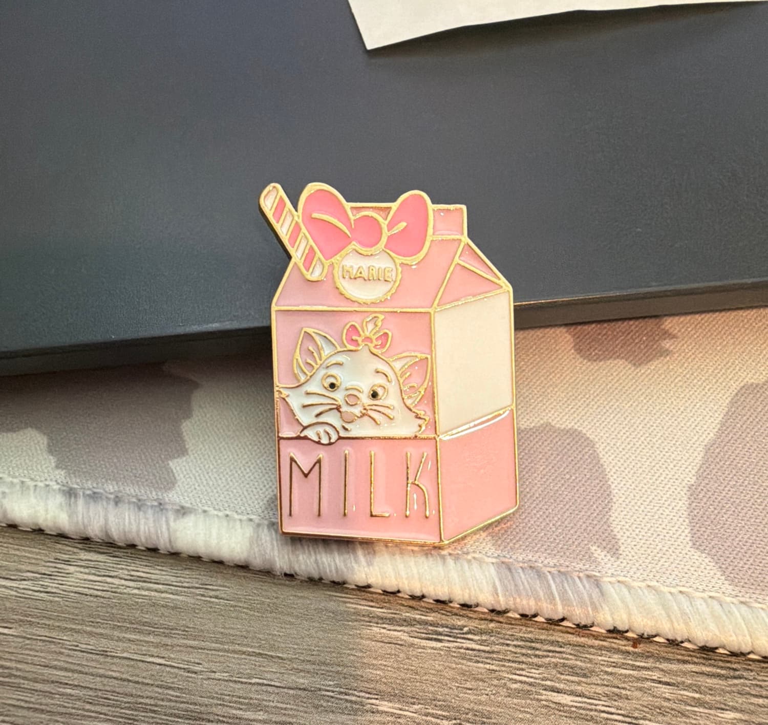 Marie Milk Carton Pin