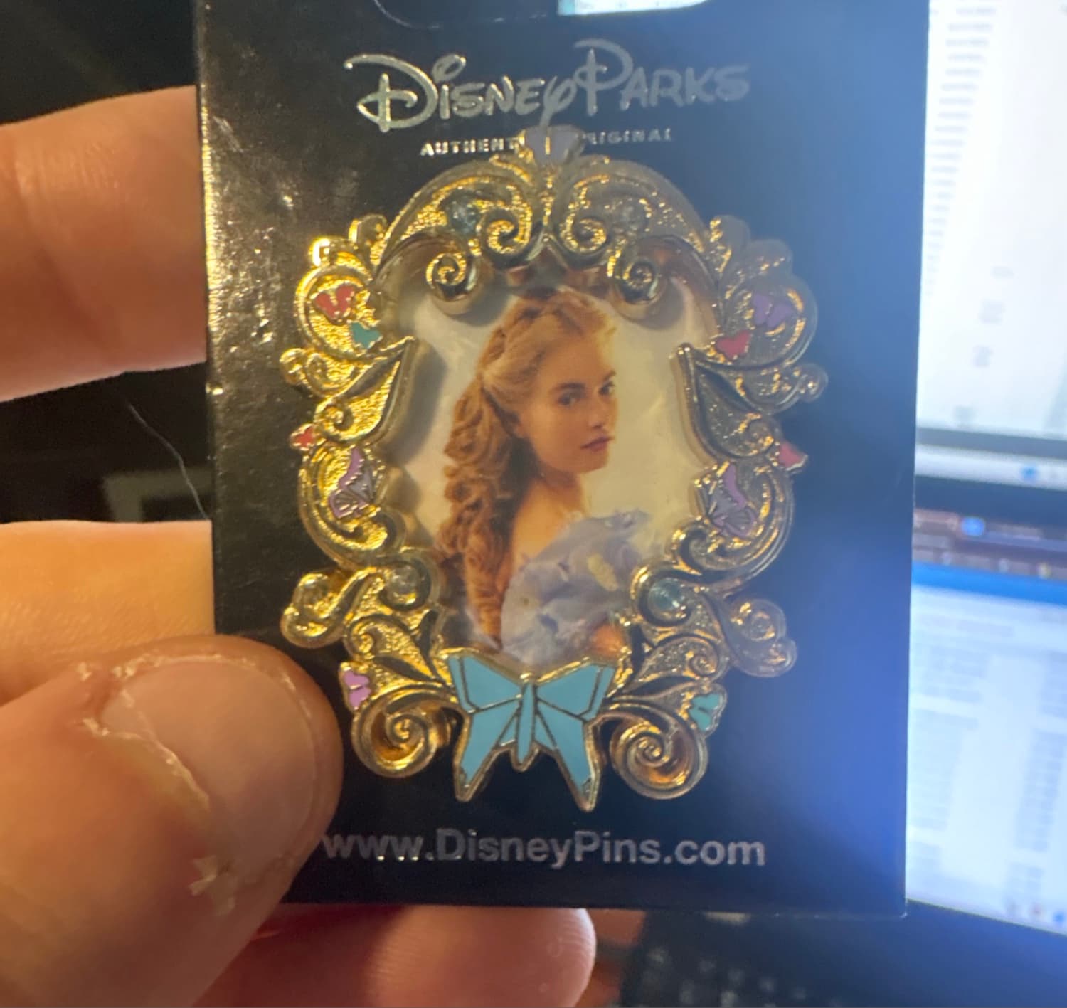 Live Action Cinderella Gold Framed Pin