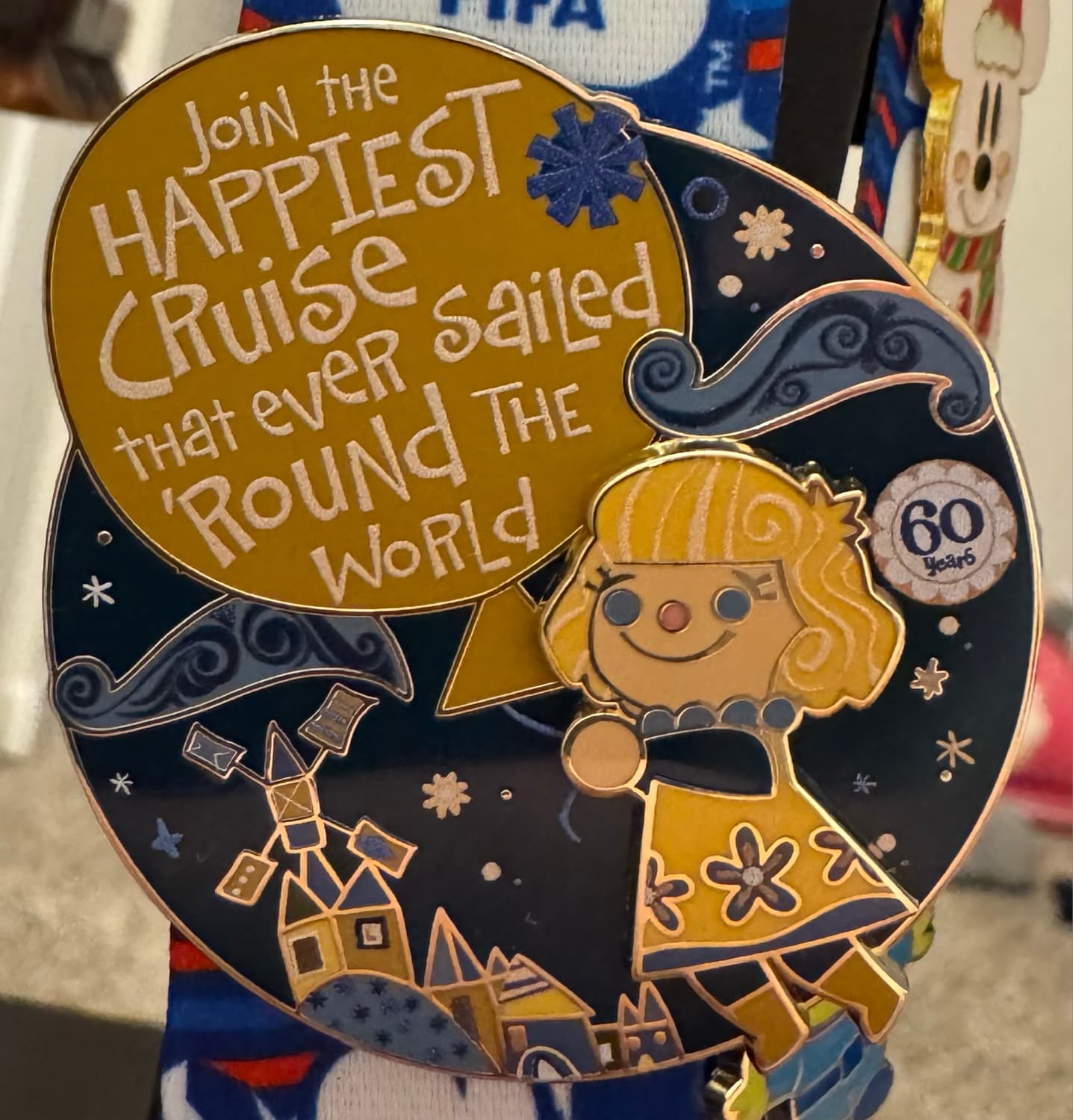'it's a small world' 60th Anniversary Mary Blair Doll Pin