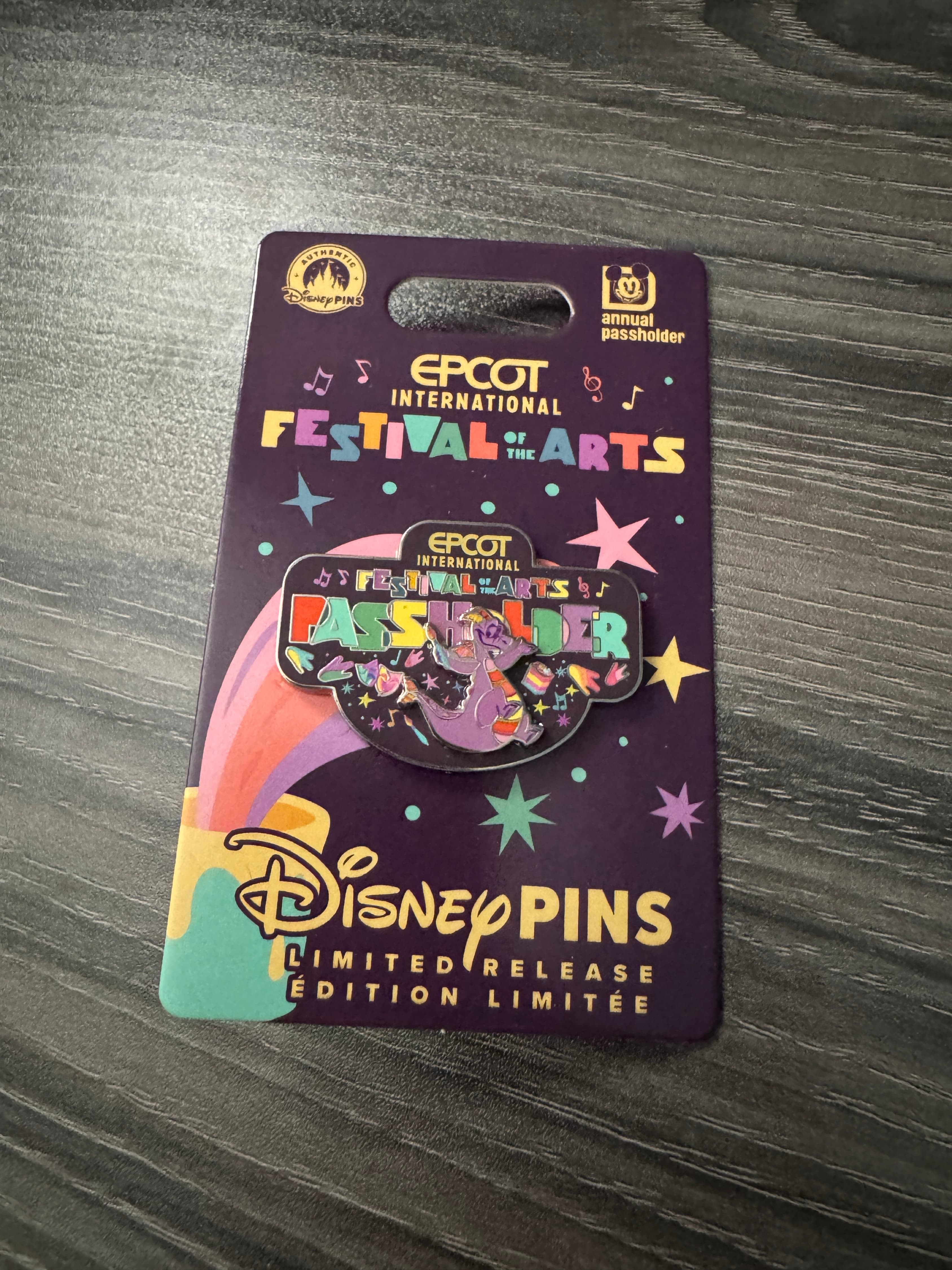 2025 Epcot International Festival of the Arts Epcot Passholder Pin front