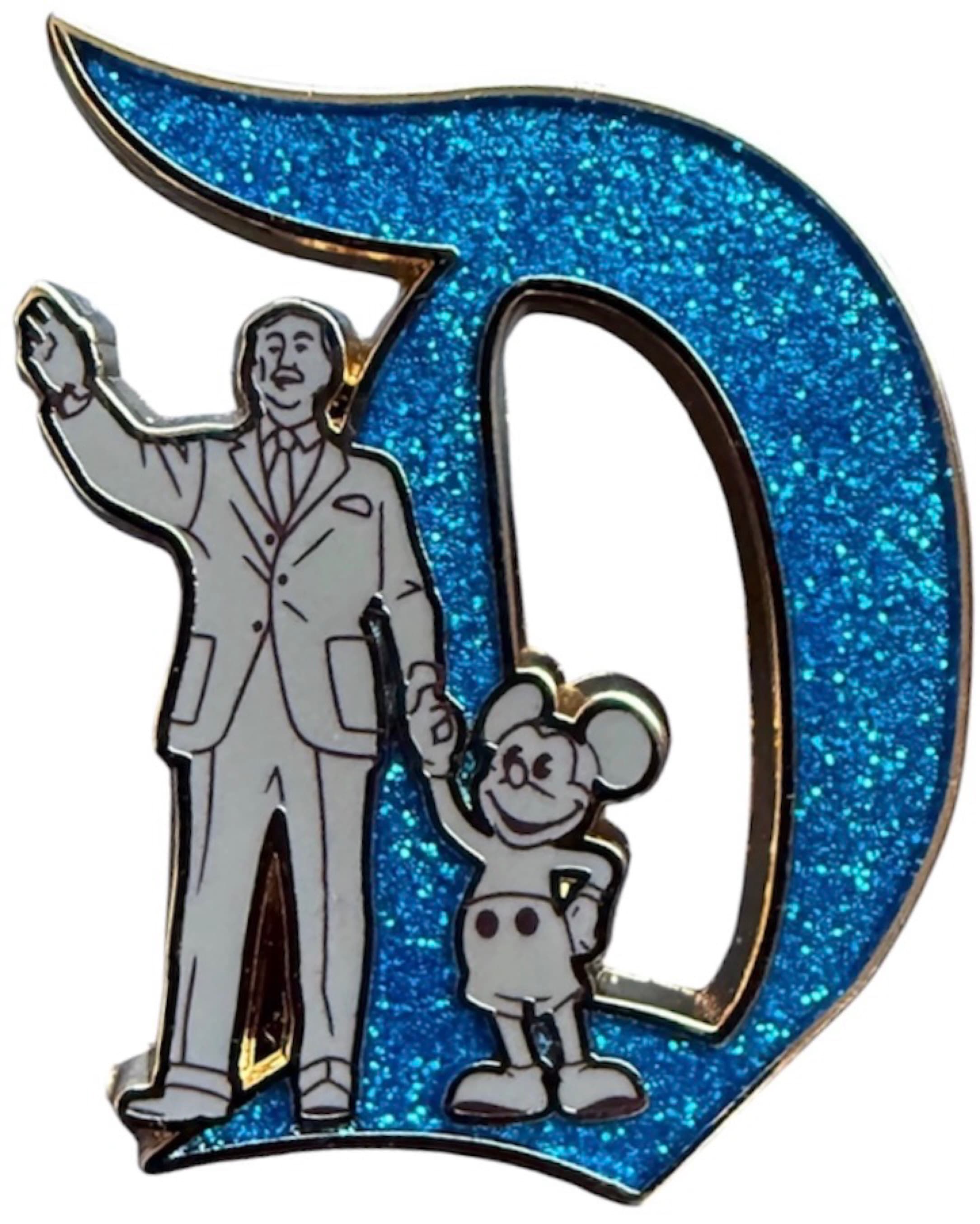 Walt and Mickey Partners Statue Disneyland D - Gold front
