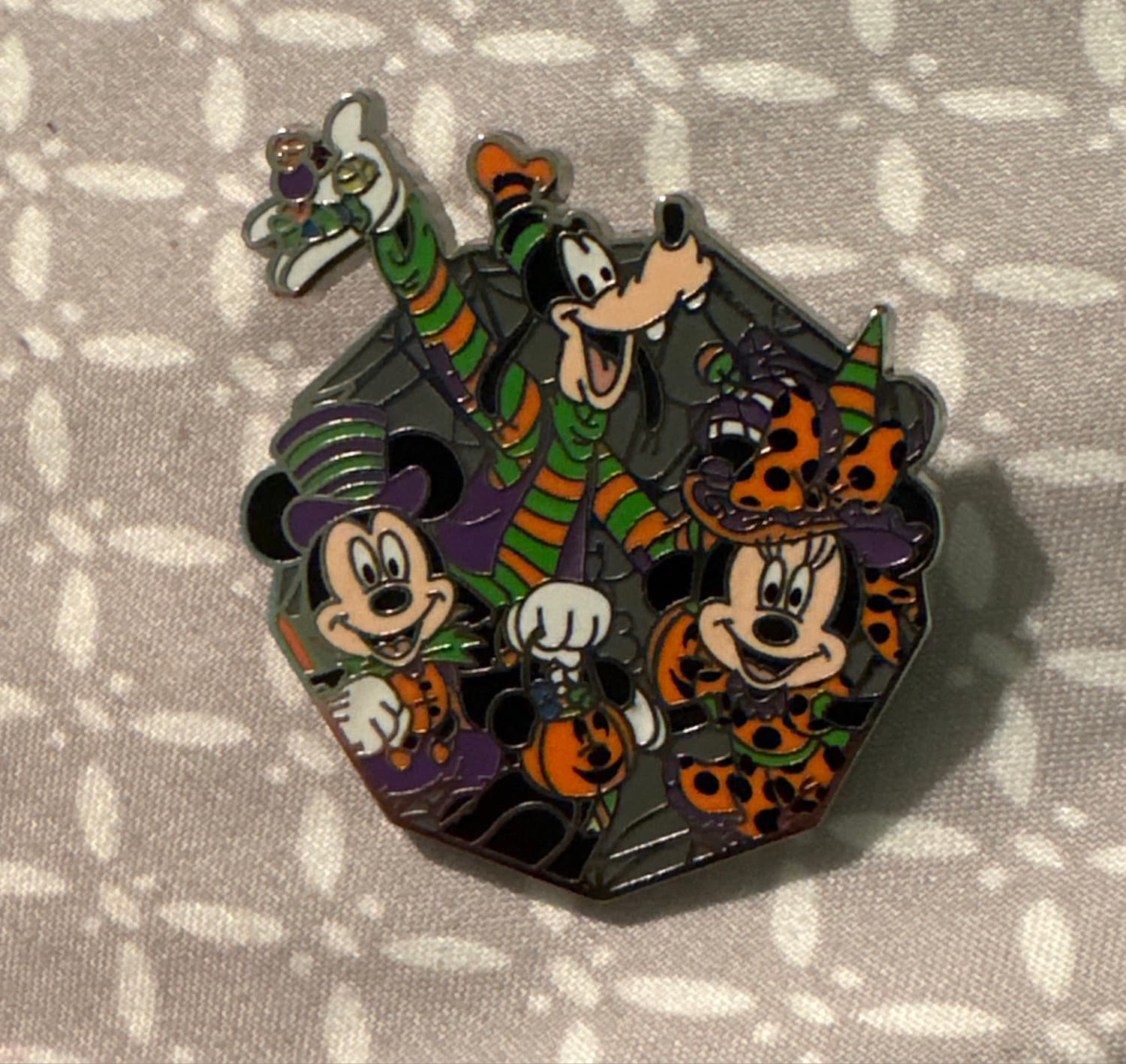 Mickey, Minnie, and Goofy My First Halloween Pin