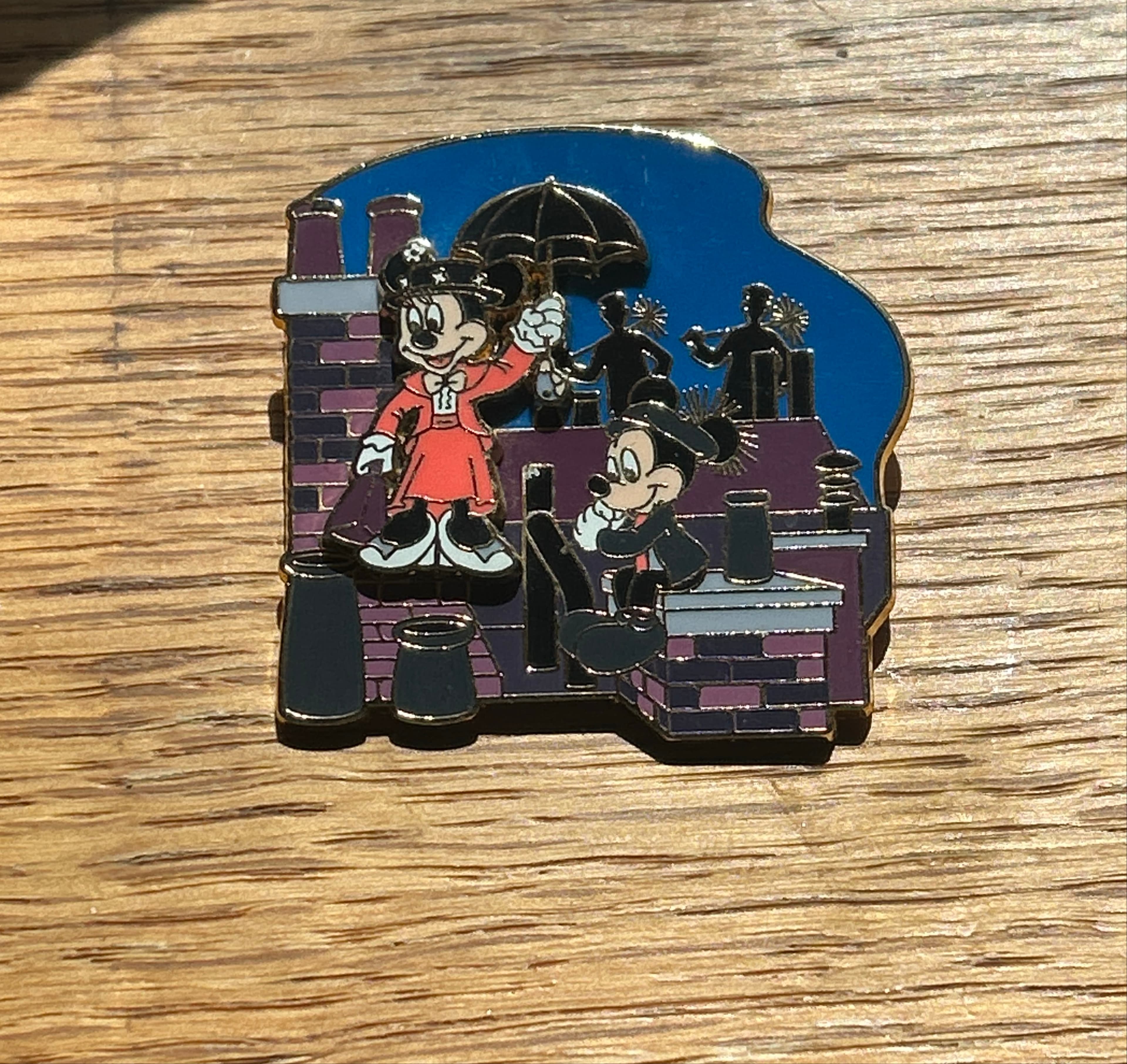 Disney Mary Poppins Movie Moments Minnie Bert Mickey Rooftop