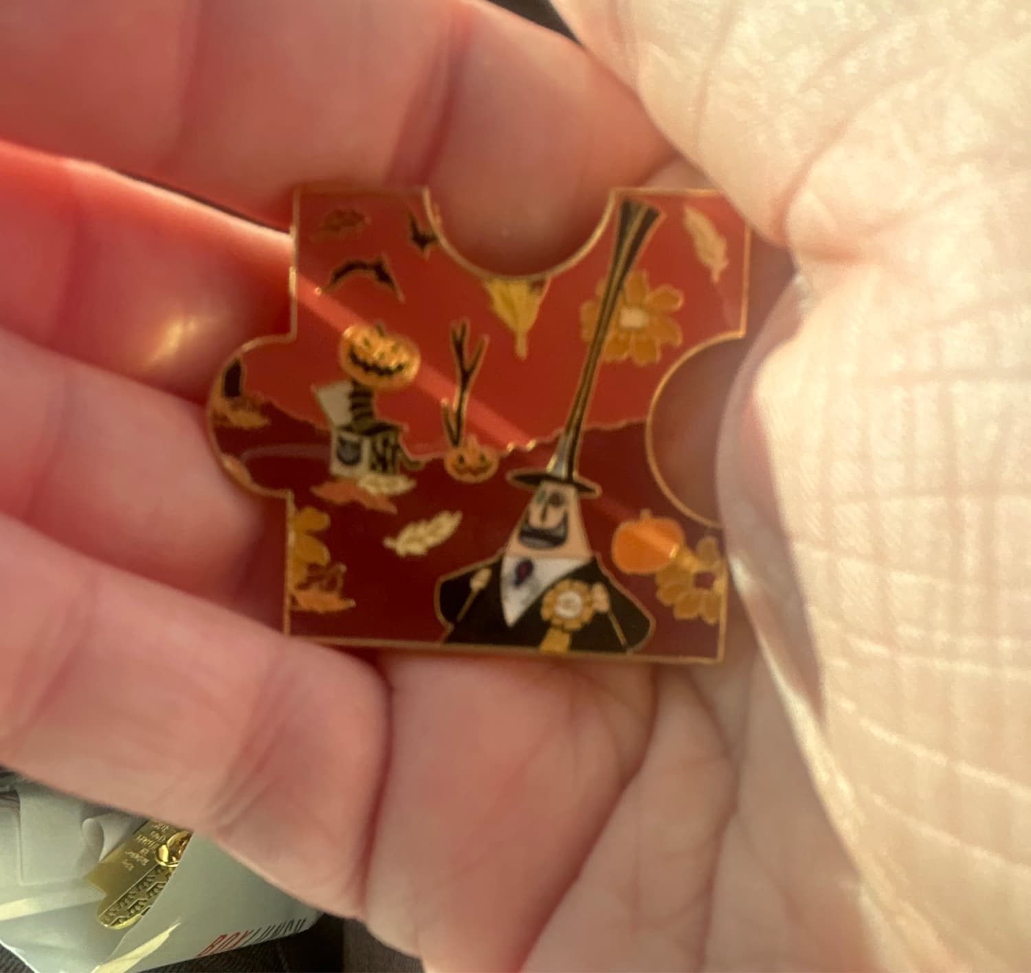 The Disney Loungefly Nightmare Before Christmas Fall Puzzle Mystery Pin - Mayor front