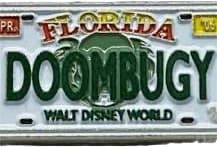 DOOMBUGY Florida License Plate, a 2005 Walt Disney World Cast Lanyard pin