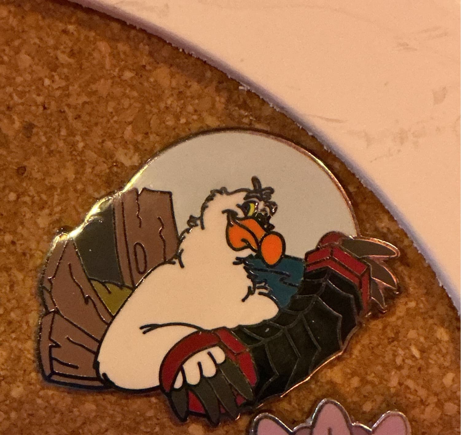 Scuttle The Little Mermaid Playing Concertina Pin front
