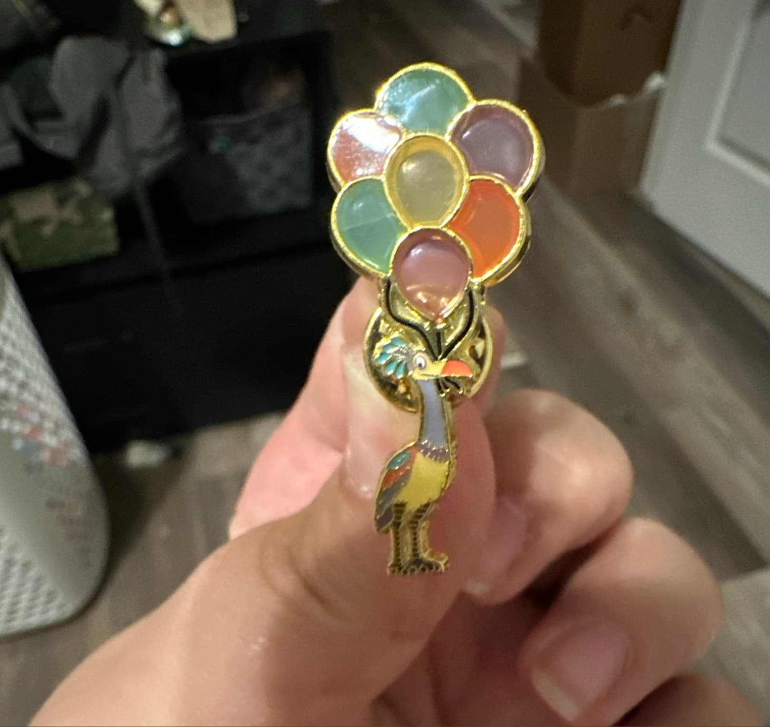 Up Kevin Stained Glass Balloons Pin front