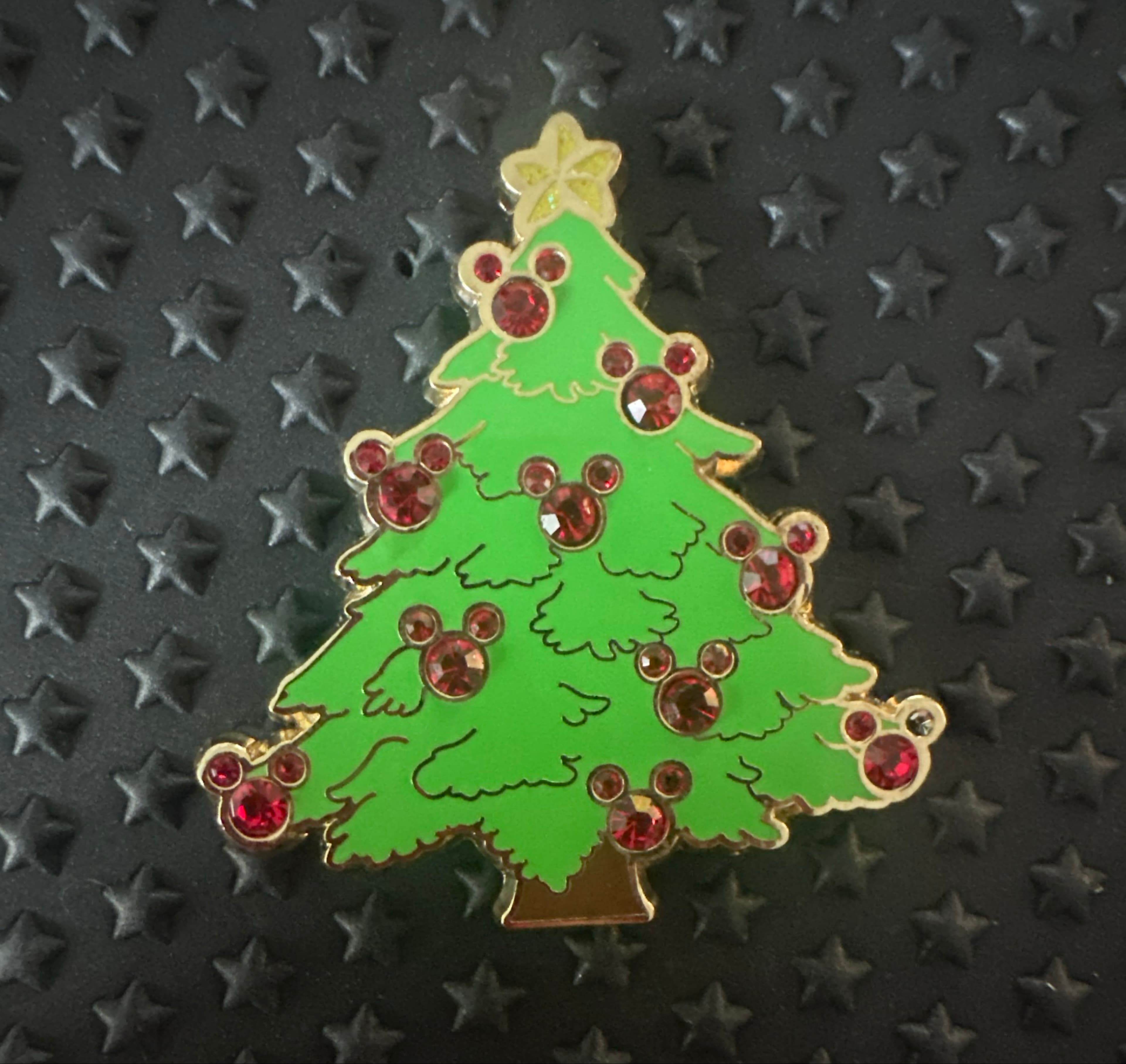 Mickey Ornament Jeweled Christmas Tree Pin