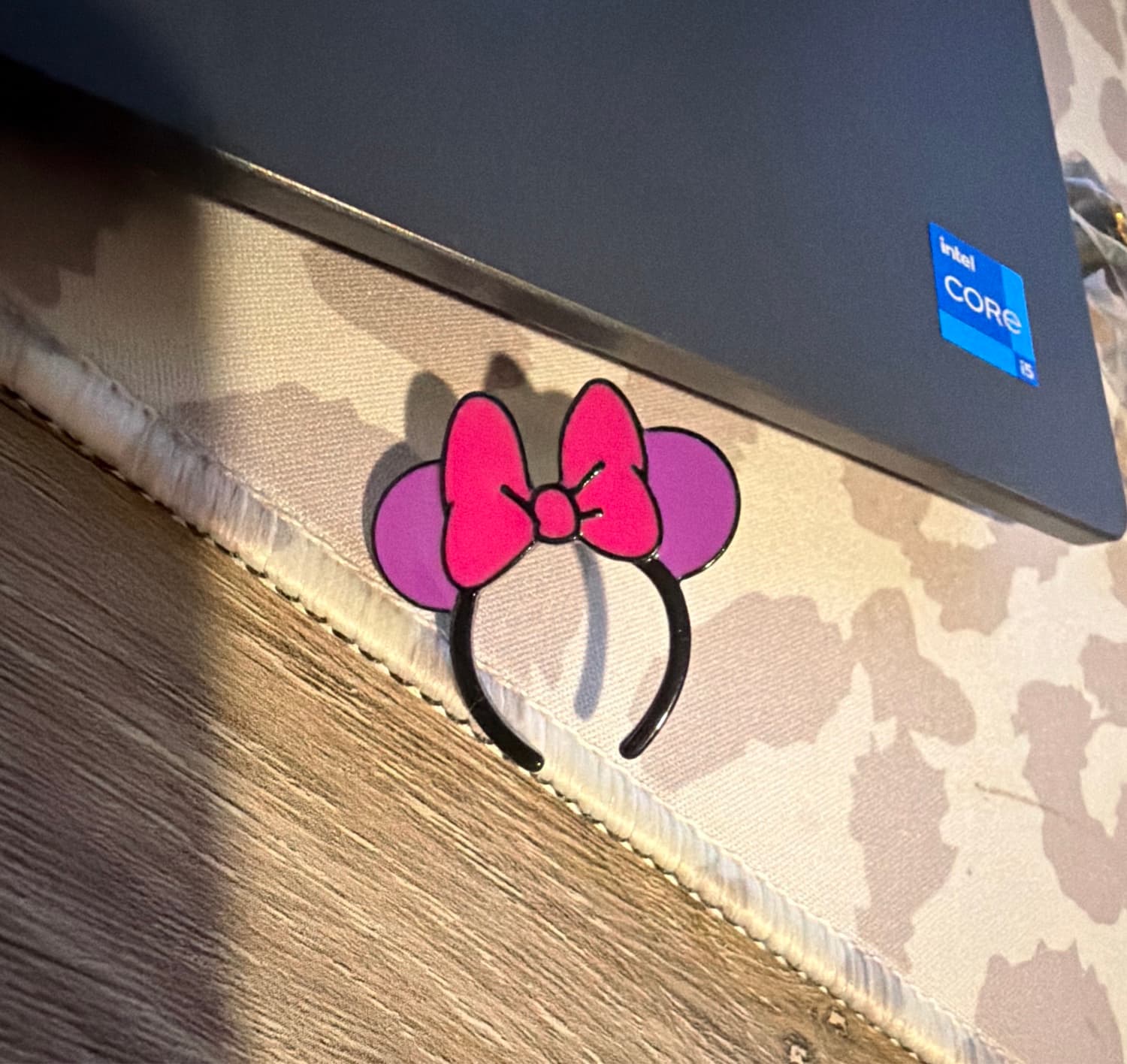 Minnie Mouse Ear Headband Blind Pin - Purple & Pink Bow