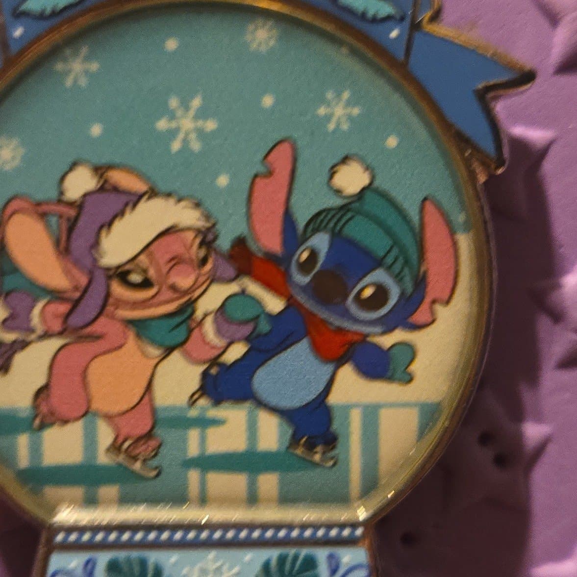 Stitch and Angel ice skating front
