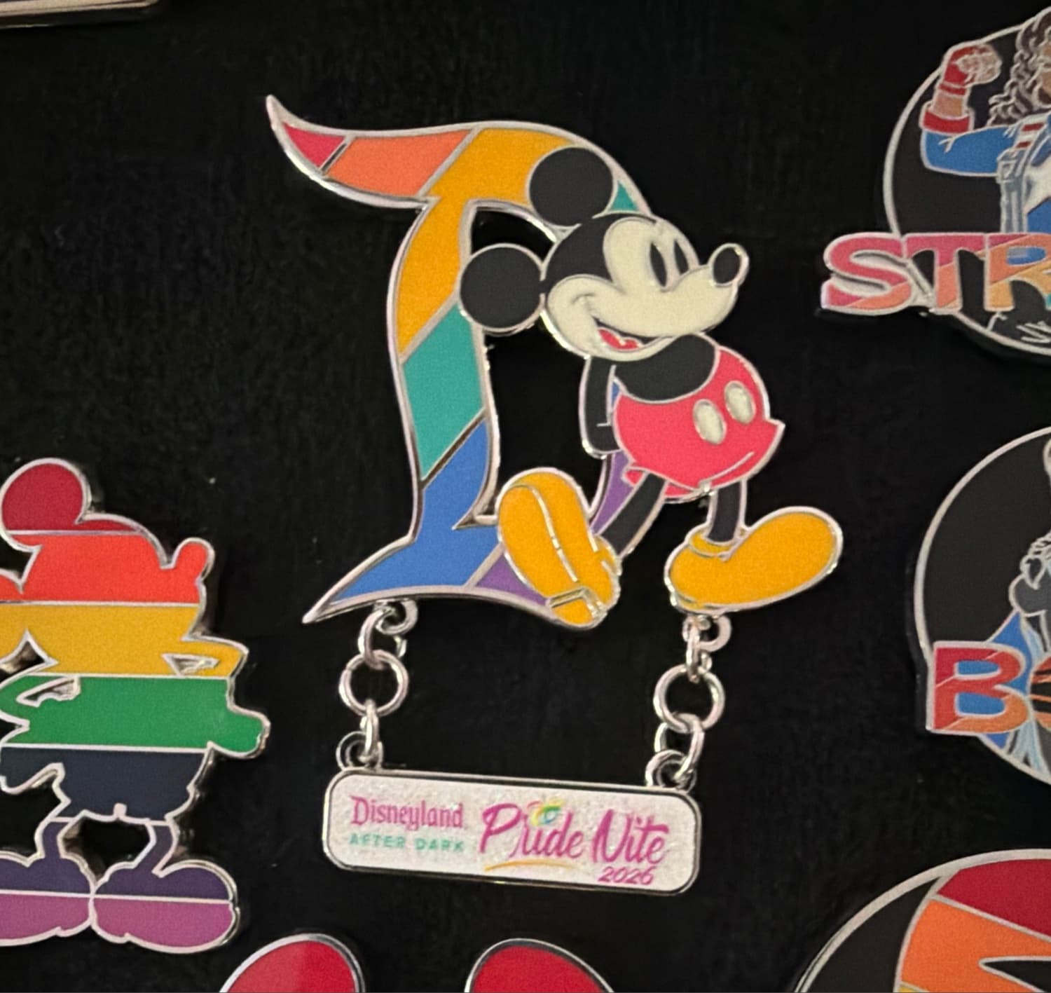 Mickey Mouse Disneyland After Dark Pride Nite 2026 Dangle Pin