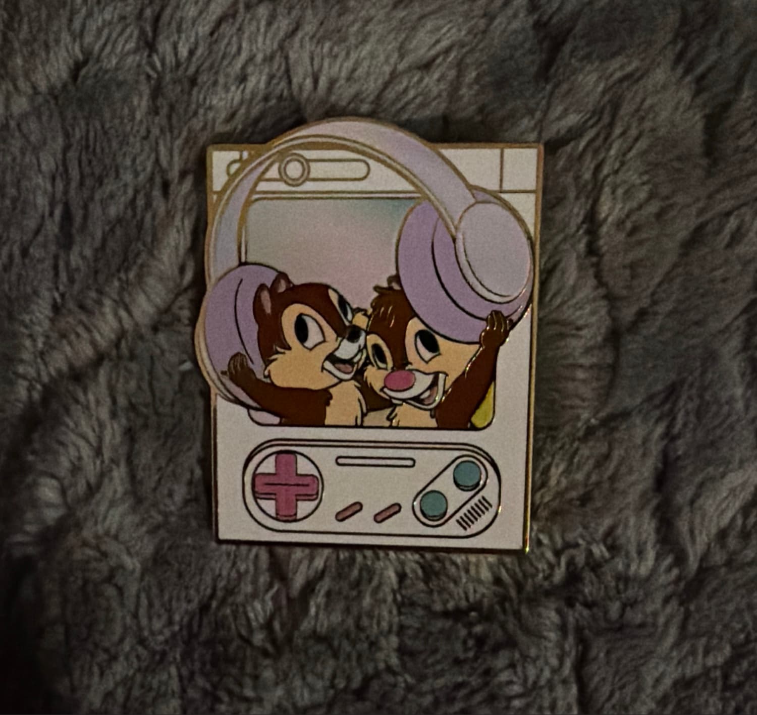 Chip and Dale with Headphones and Game Console