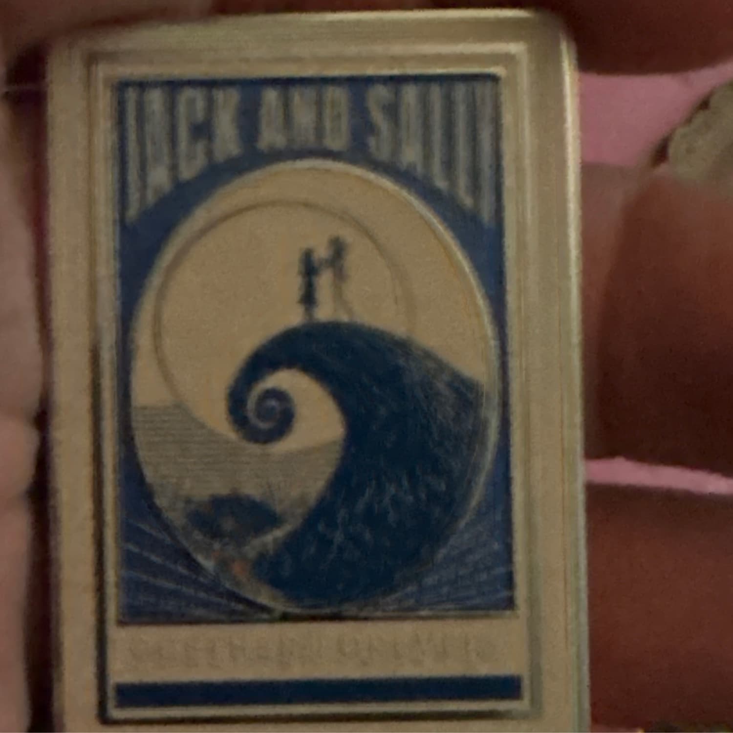 Jack and Sally Matchbox pin front