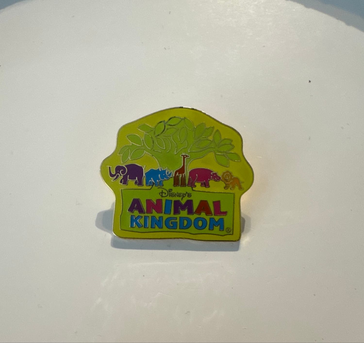 Disney Animal Kingdom Pin Whimsical Logo Elephant Giraffe Lion Pin