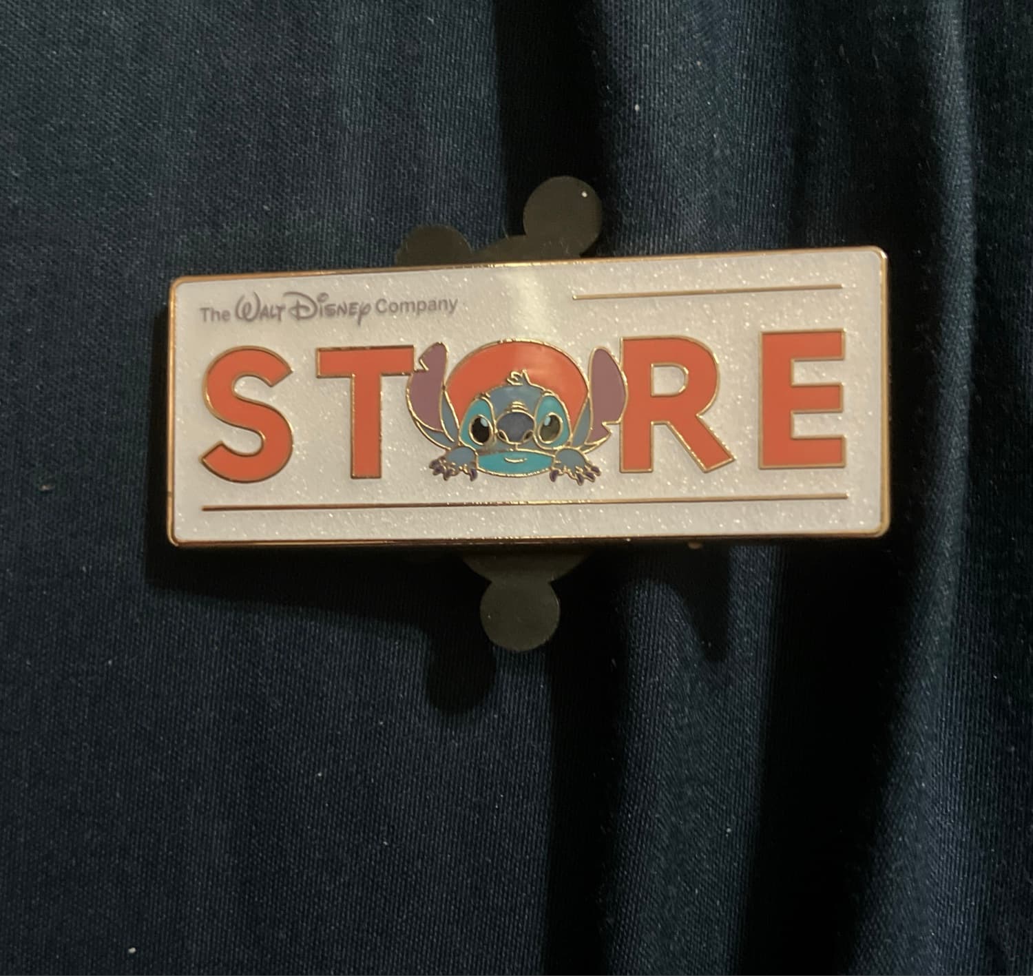 Walt Disney Company Store Logo with Stitch Pin