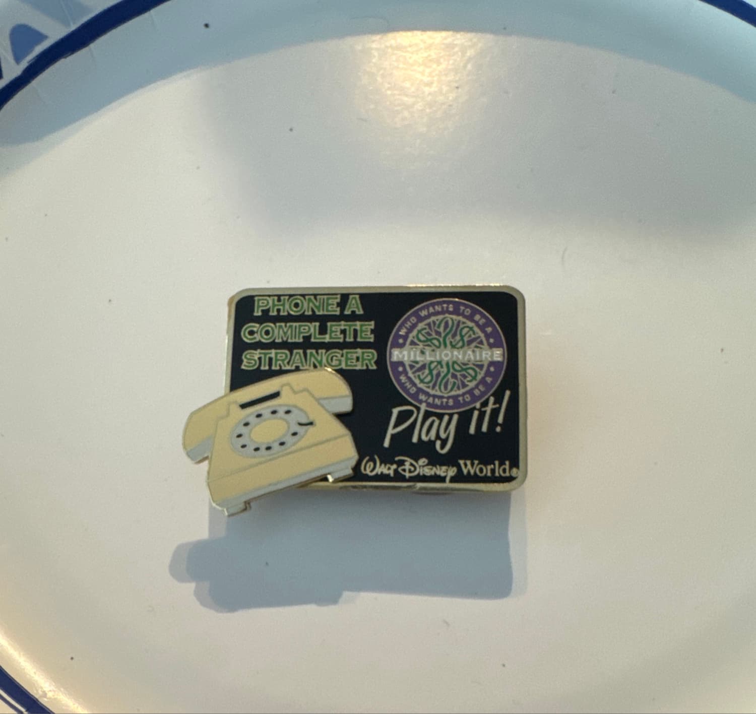 WDW Phone A Complete Stranger Who Wants To Be A Millionaire Disney Pin front