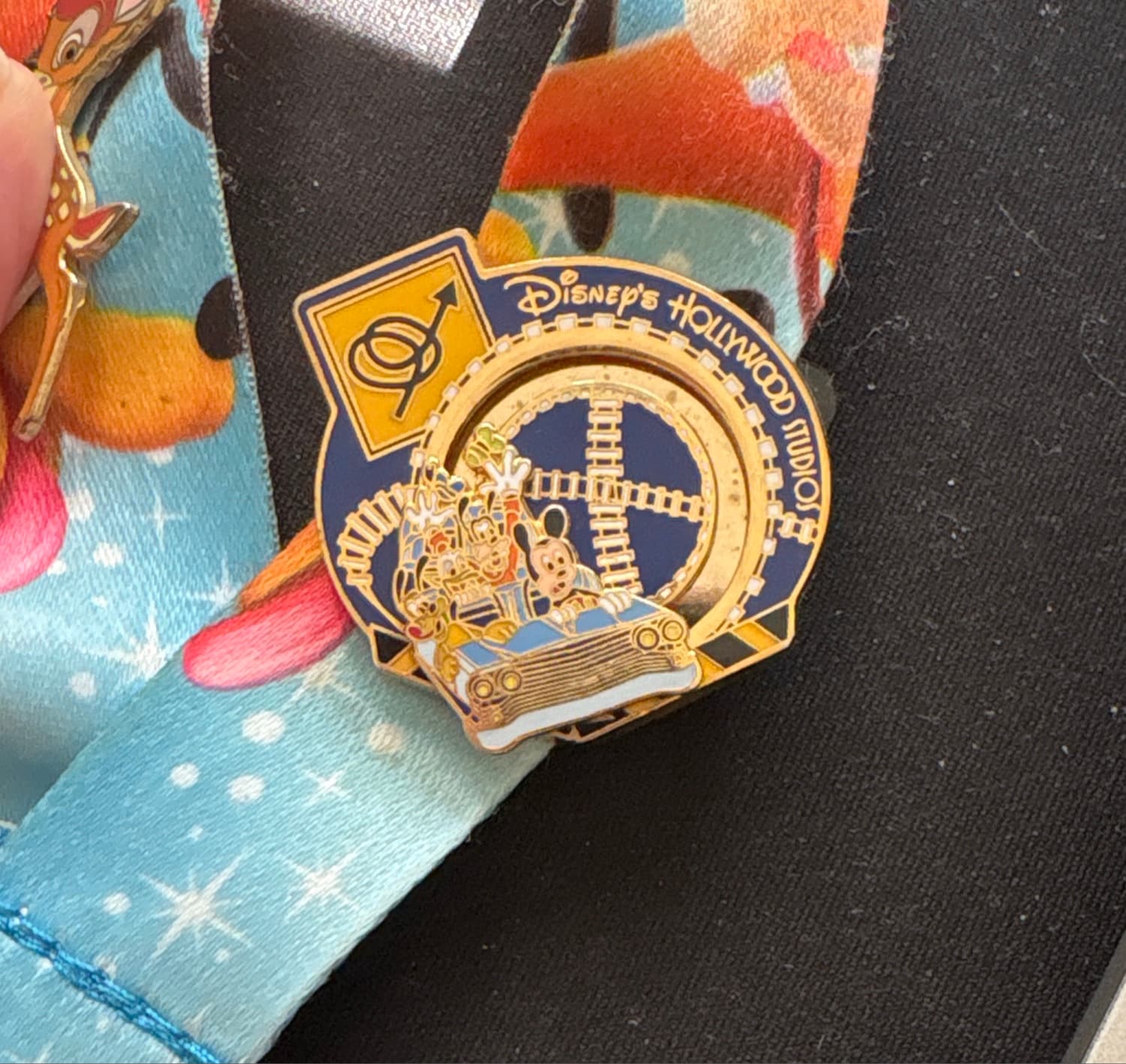 Mickey, Donald, Goofy, and Pluto Rock 'n' Roller Coaster Car Pin