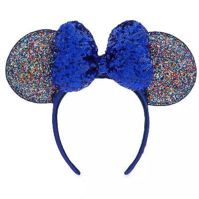 Blue WDW 2020 Logo Sequin Minnie Mouse Ears Headband