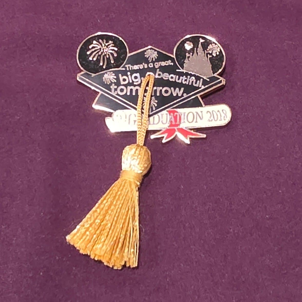 2018 Mickey Ear Graduation Cap front