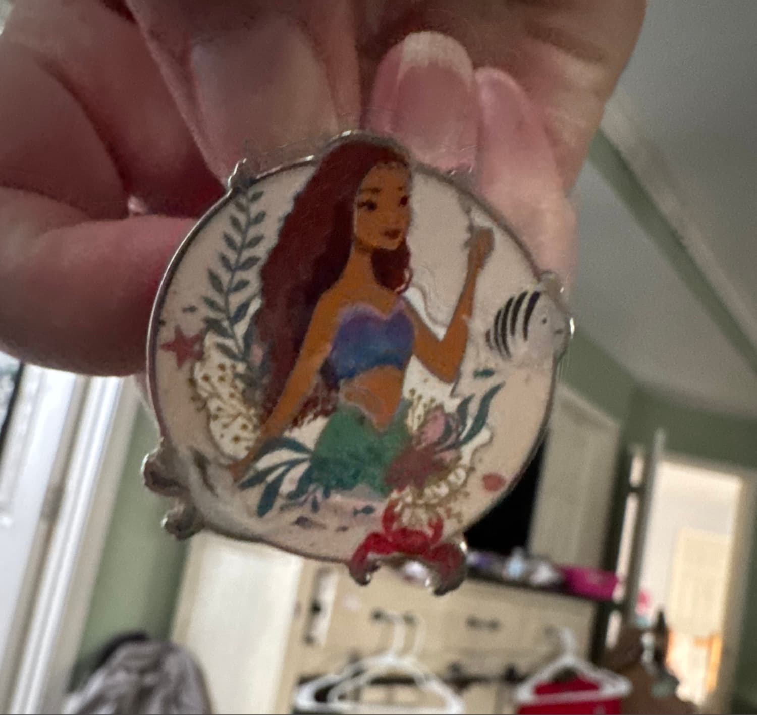 Ariel Underwater Sweetie Round Pin