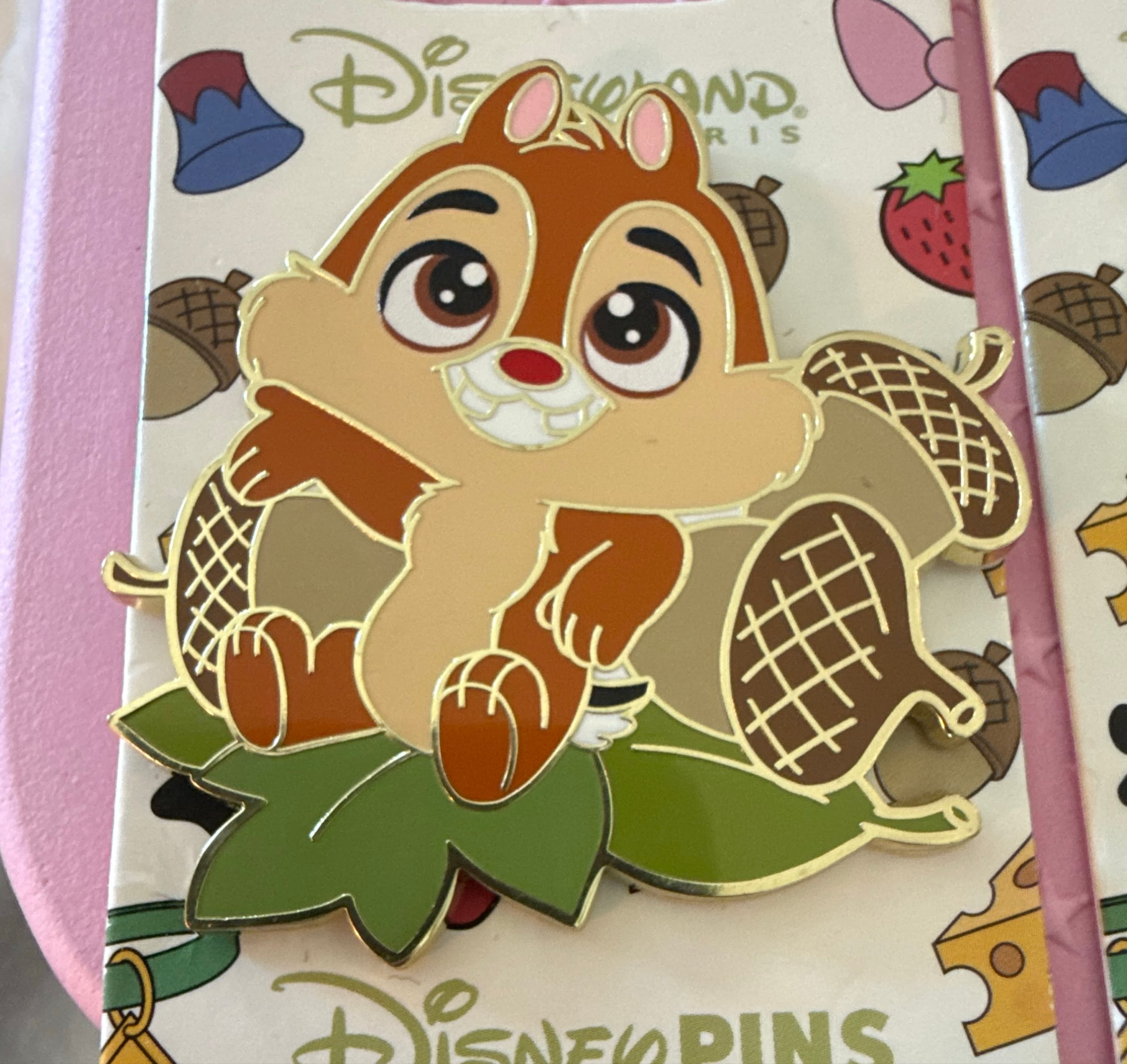 Dale Sitting with Acorns on a Leaf - Disneyland Paris front