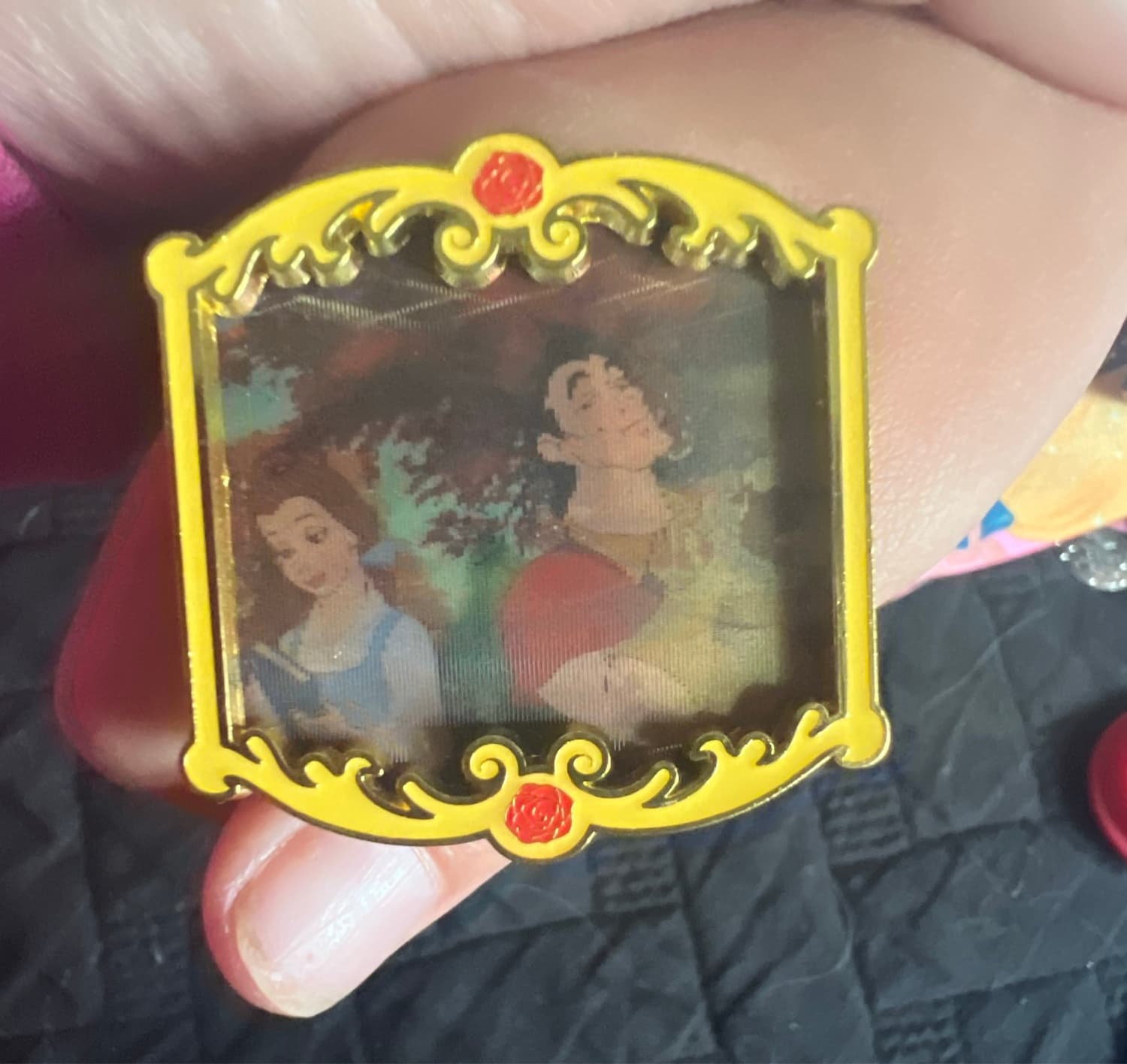 Loungefly Beauty & The Beast Lenticular Scenes Blind Box Pin - Belle and Gaston