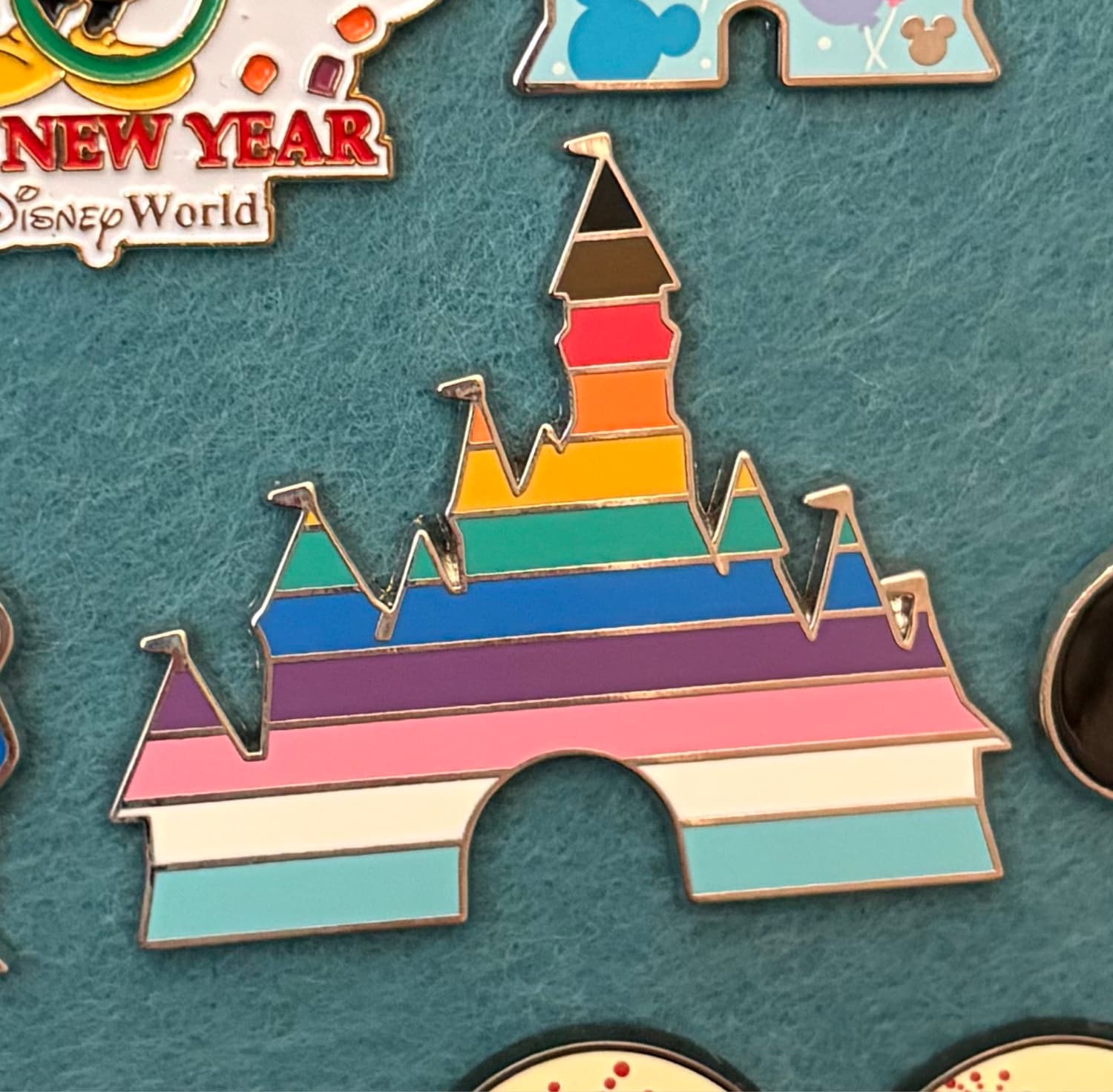 Cinderella Castle Progress Pride Flag Pin