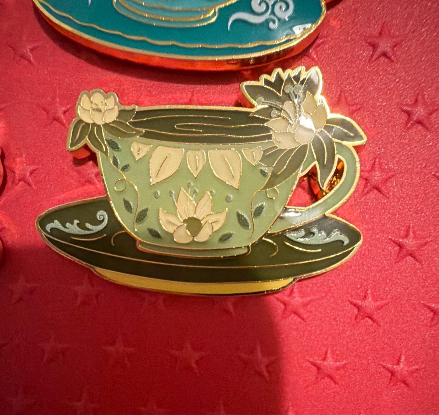 Loungefly Disney Princess Tiana Teacup Lotus Flower Glitter Blind Box Pin