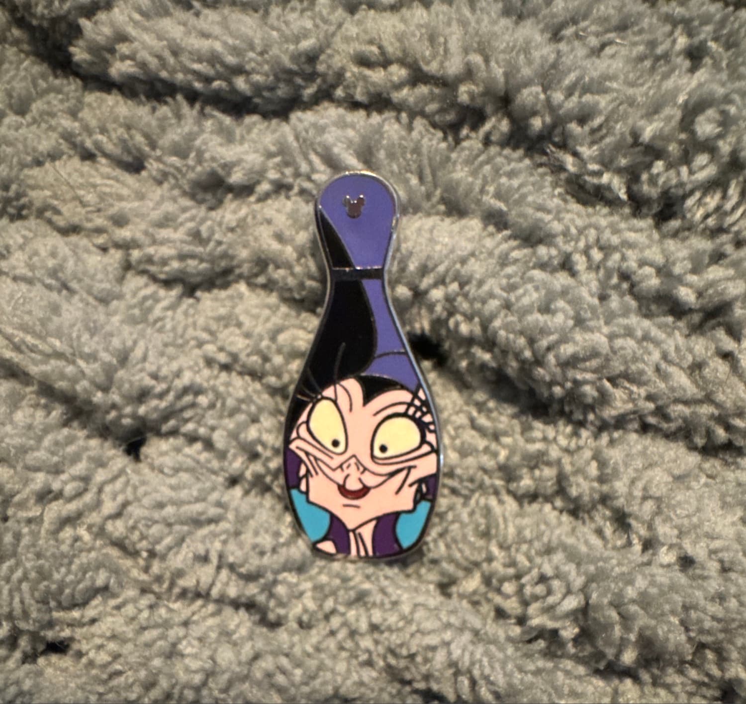 Yzma Bowling Pin Villains Hidden Mickey Pin front