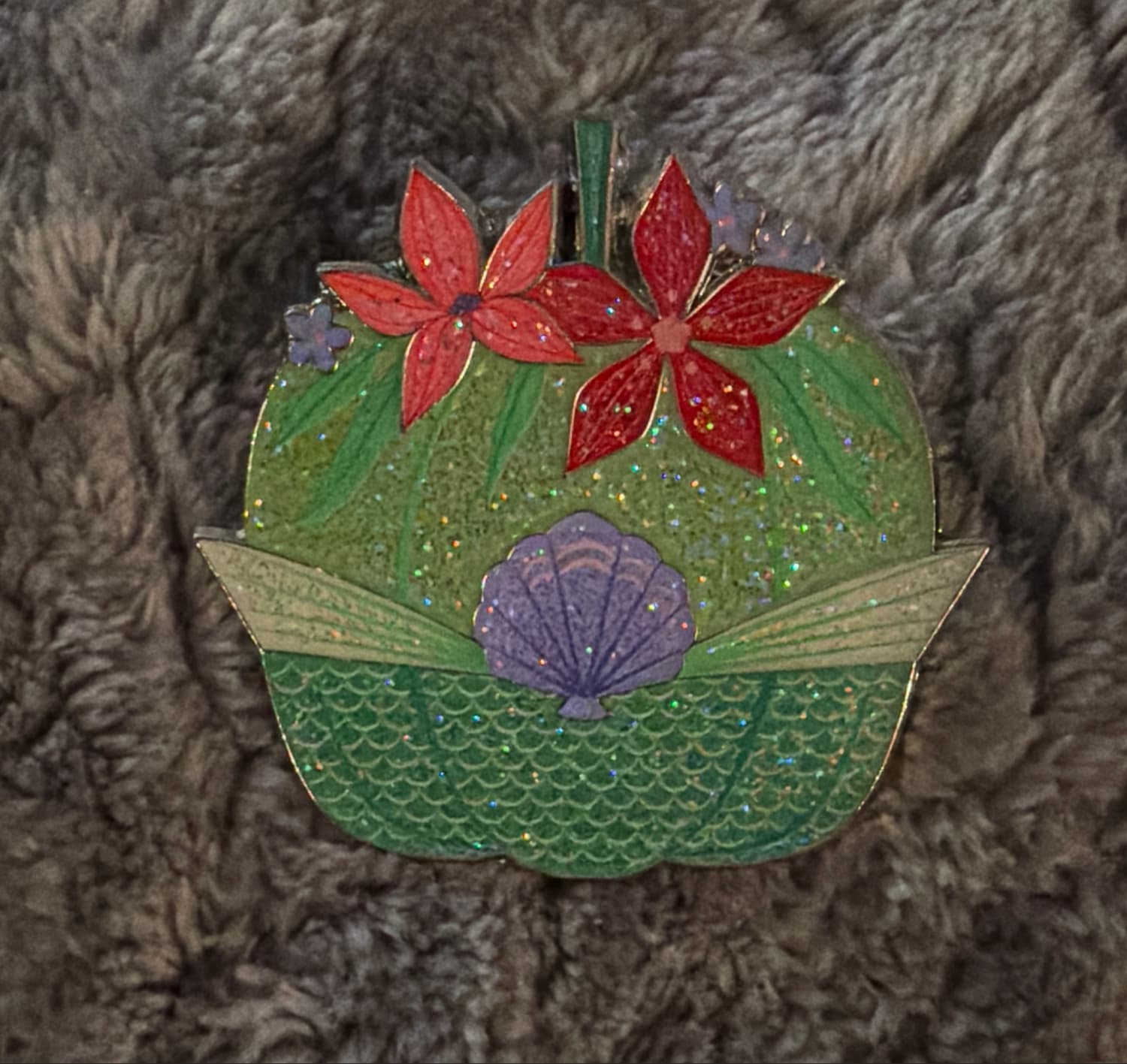 Loungefly Disney Princess The Little Mermaid Ariel Glitter Pumpkin Pin