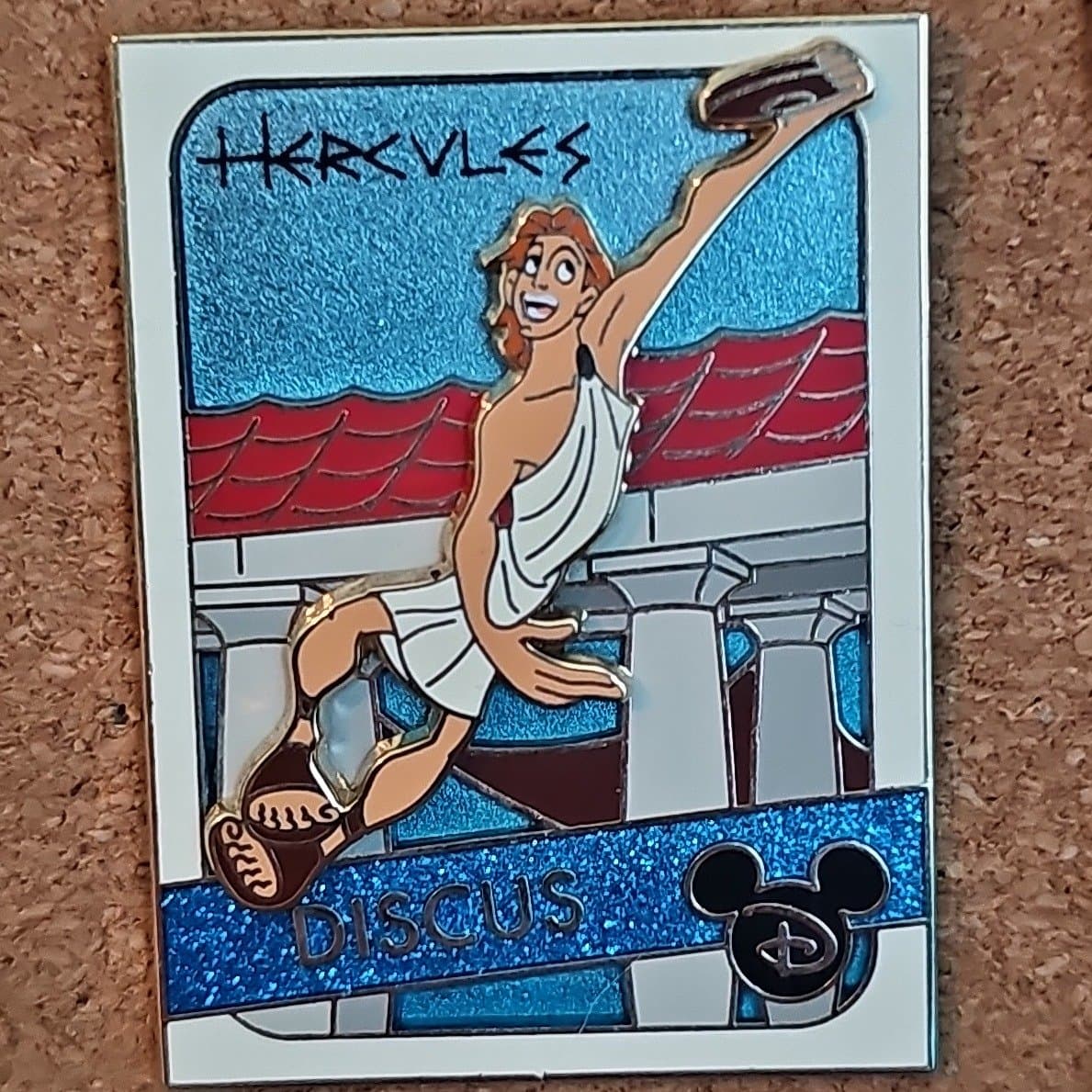 Hercules Discus Trading Cards Pin front