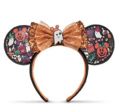 Minnie Mouse Glow-in-the-Dark Halloween Ghost Ears Headband