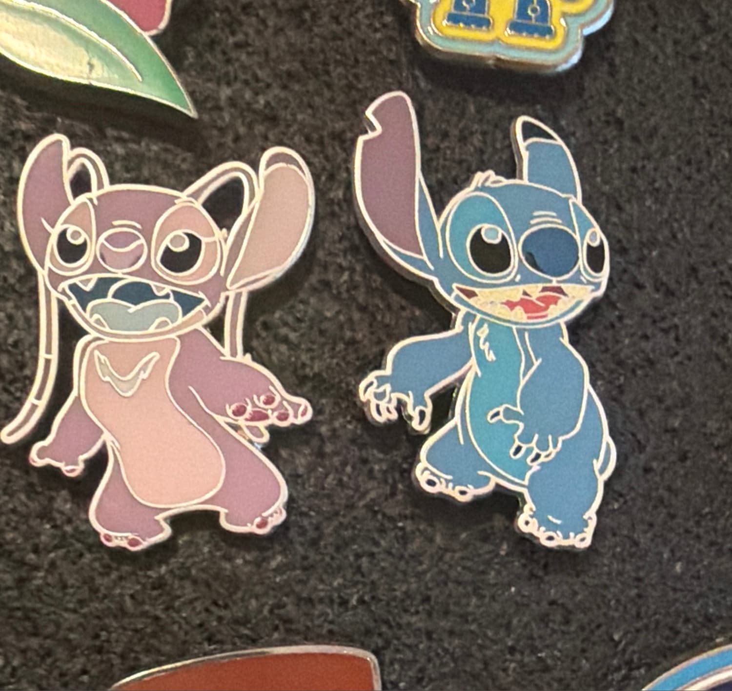 Lilo & Stitch Stitch and Angel Standing Enamel Pin Set