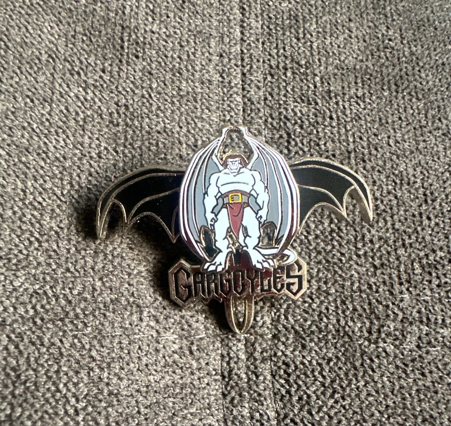 Goliath Gargoyles Standing Logo Pin front